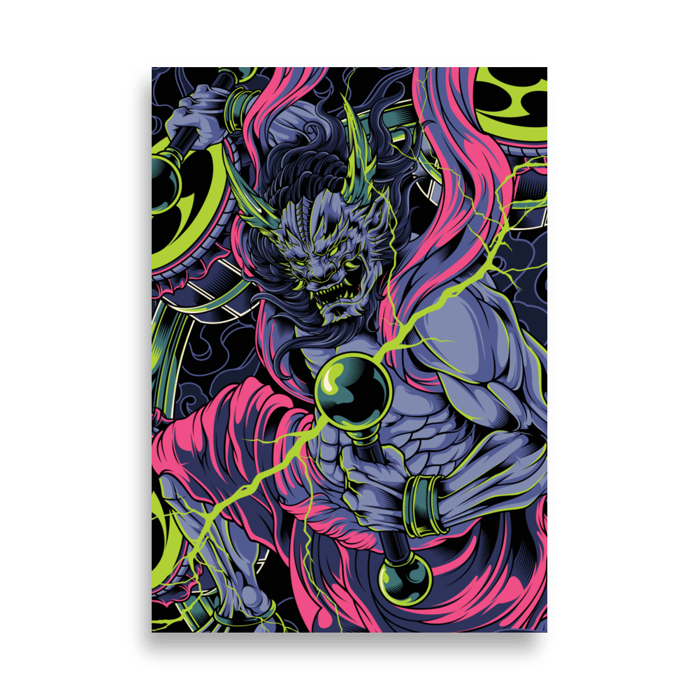 RAIJIN Poster - Cyberpunk - Wall Art - home accessories