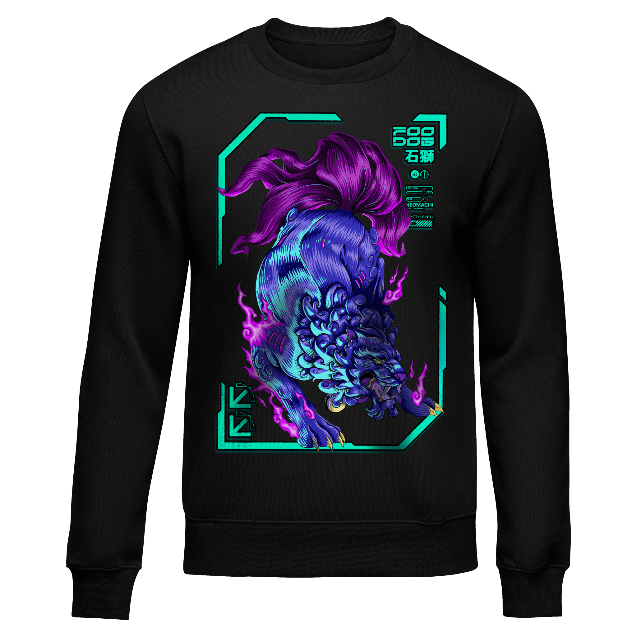 FOO DOG: SWEATER - NEOMACHI - Cyberpunk - Techwear - Gaming