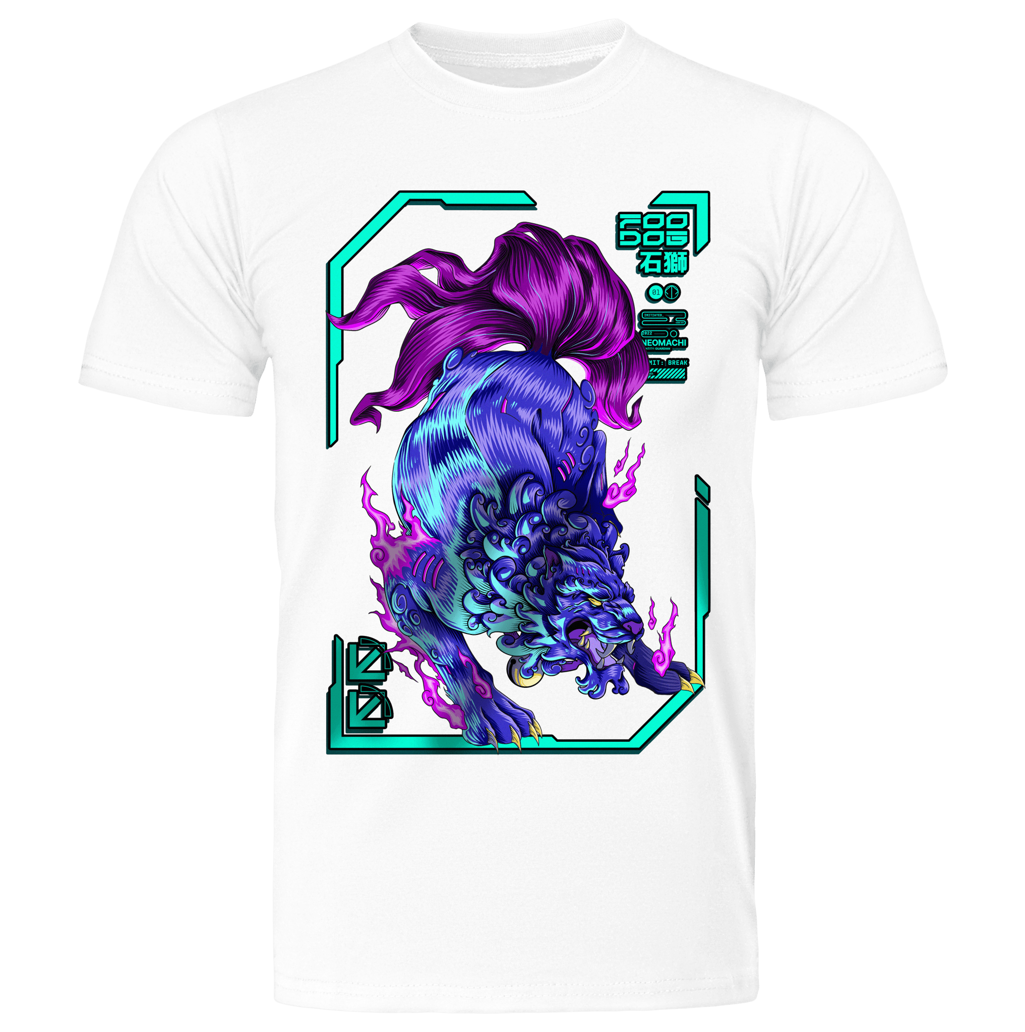 FOO DOG: T - SHIRT - NEOMACHI - Cyberpunk - Techwear - Gaming
