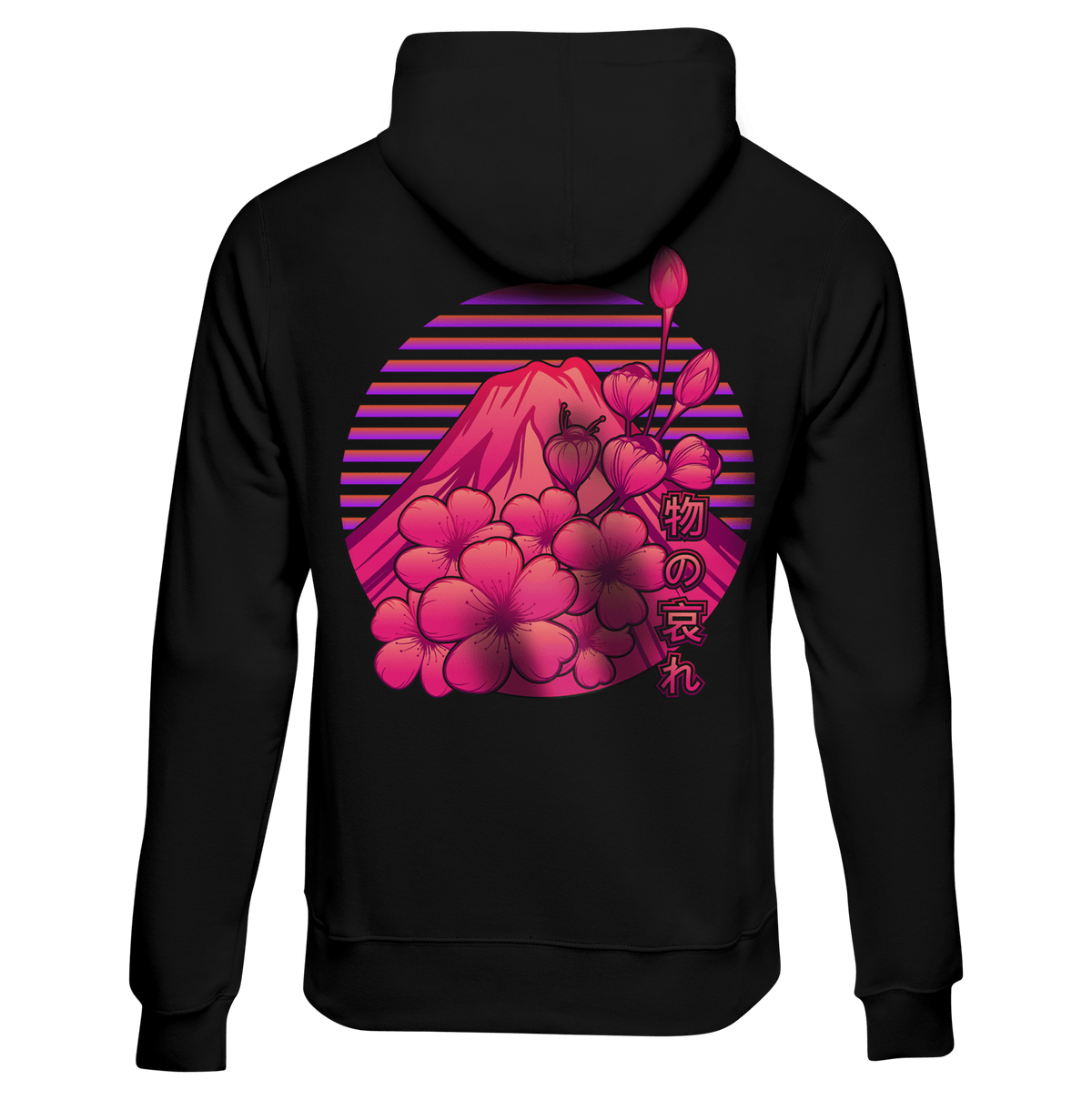 FUJI Retrowave Japanese cyberpunk hoodie by NEOMACHI