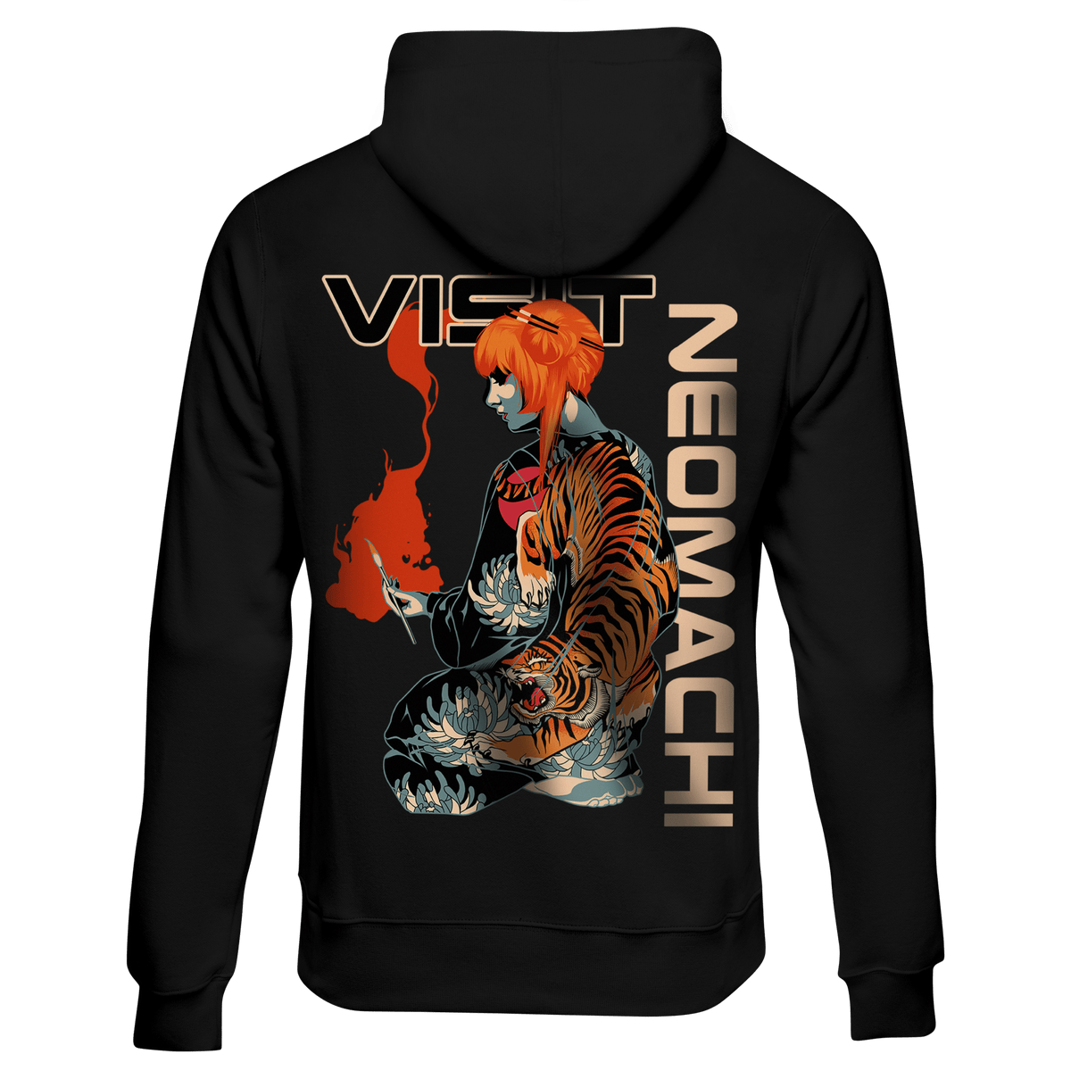 HAGESHĪ: HOODIE - NEOMACHI - Cyberpunk - Techwear - Gaming