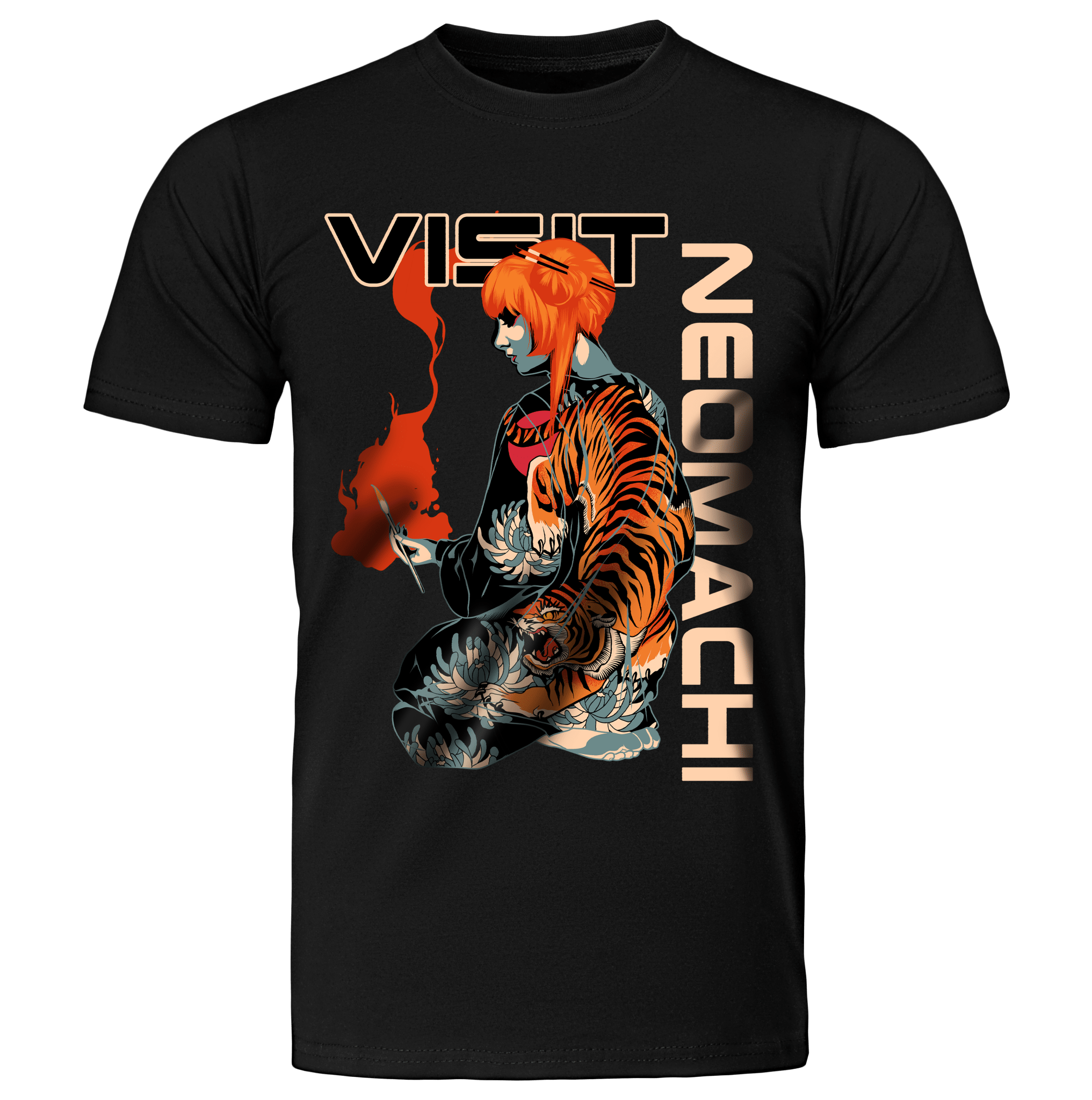 HAGESHĪ: T - SHIRT - NEOMACHI - Cyberpunk - Techwear - Gaming