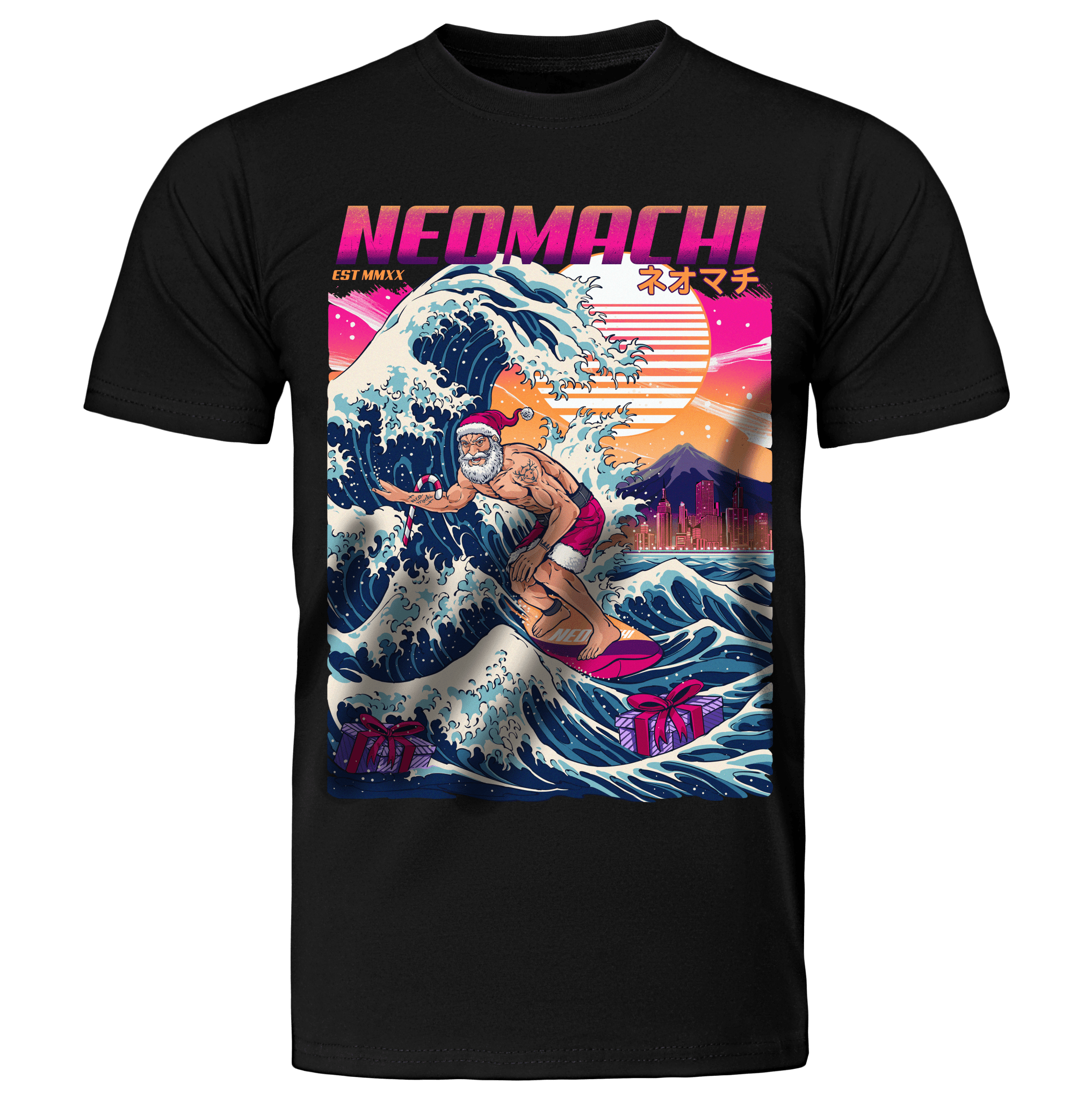 NEOSANTA: T - SHIRT - NEOMACHI - Cyberpunk - Techwear - Gaming
