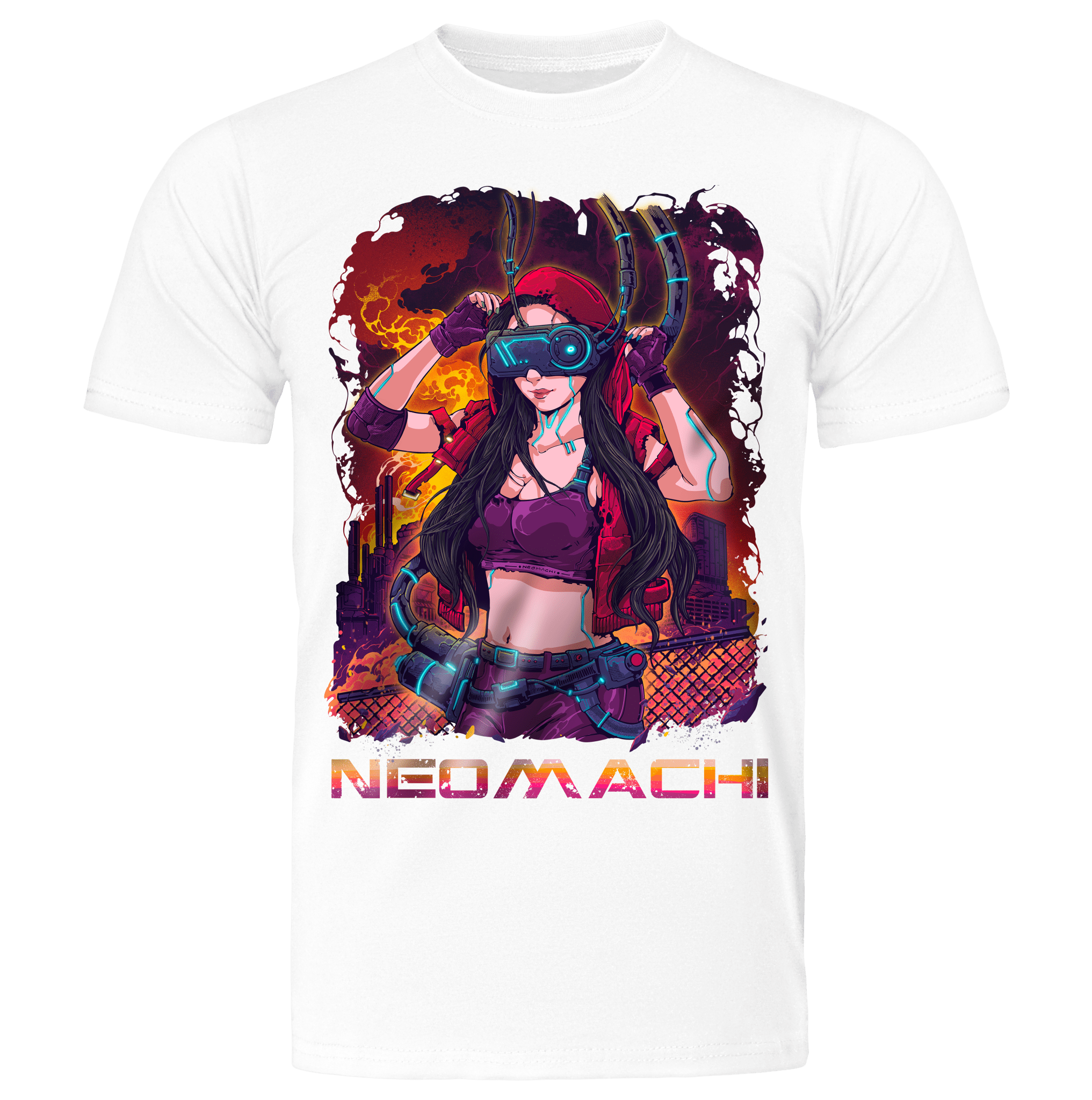 NONFIKUSHON: T - SHIRT - NEOMACHI - Cyberpunk - Techwear - Gaming