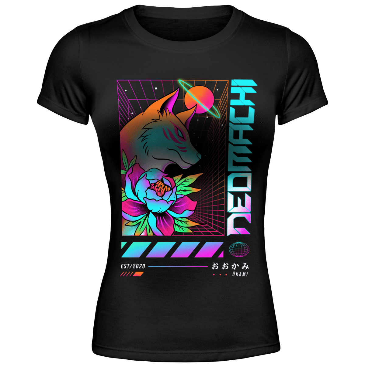ŌKAMI: WOMAN'S TEE - NEOMACHI - Cyberpunk - Techwear - Gaming