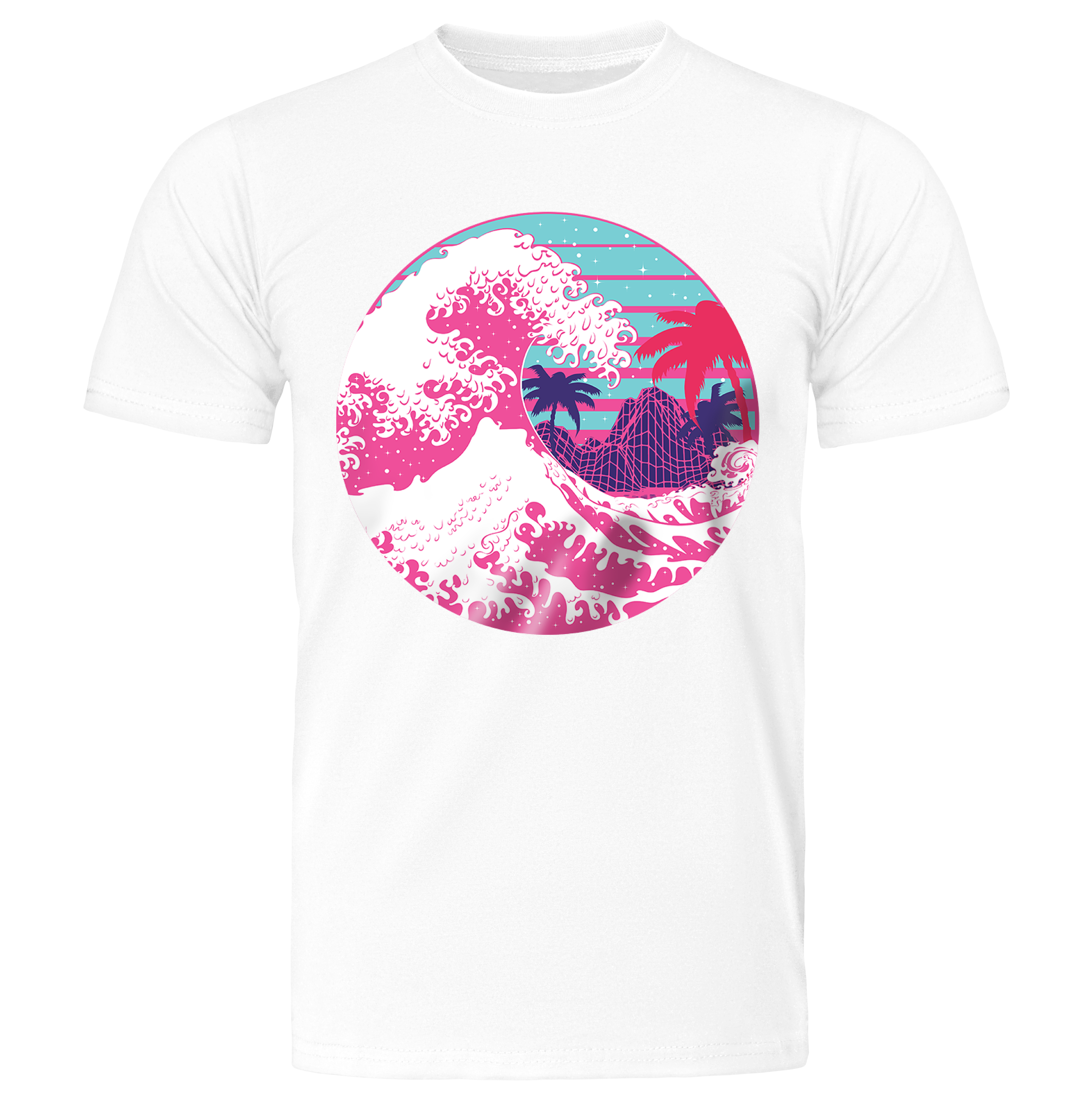 Ōnami: T-shirt - White - Front - cyberpunk t-shirt - Neomachi
