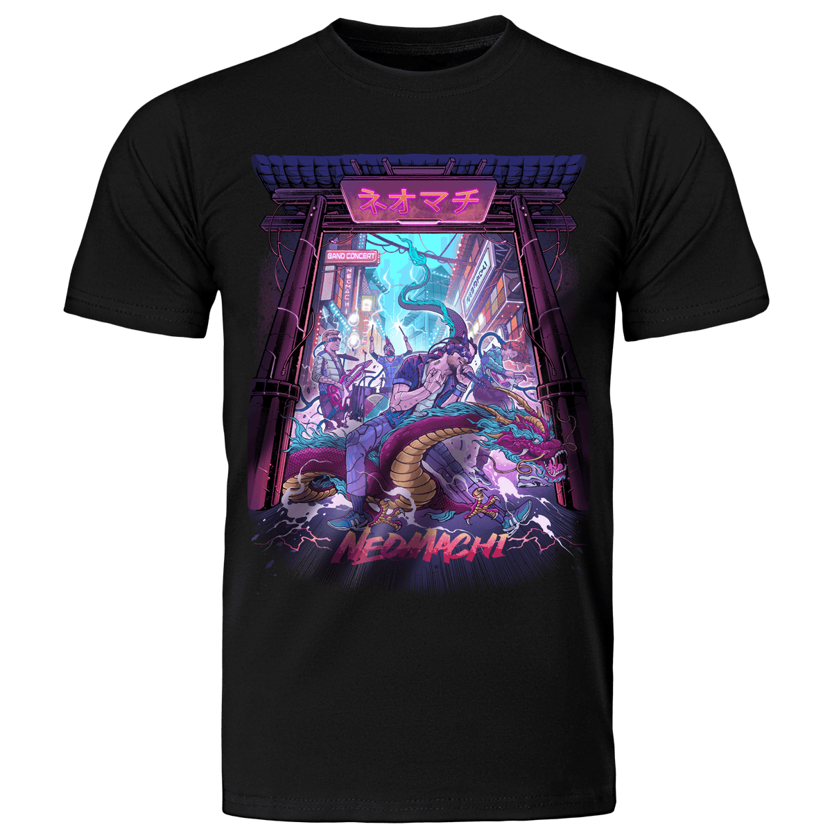 ONGAKU: T - SHIRT - NEOMACHI - Cyberpunk - Techwear - Gaming
