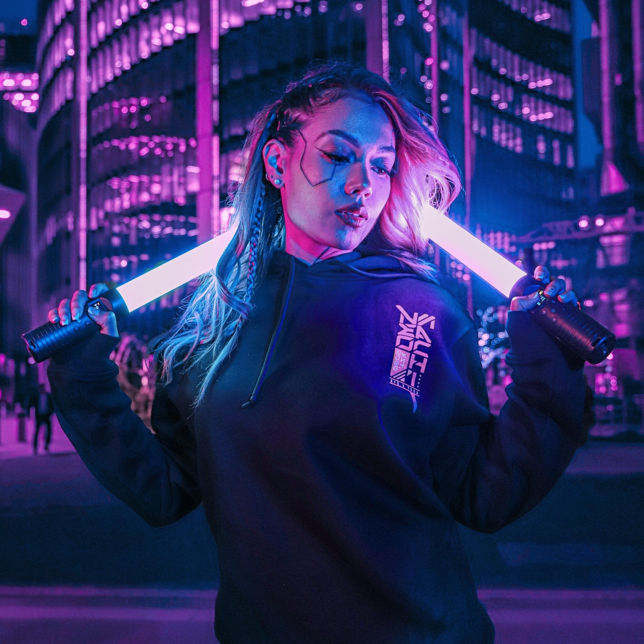 SENTŌ: HOODIE - NEOMACHI - Cyberpunk - Techwear - Gaming