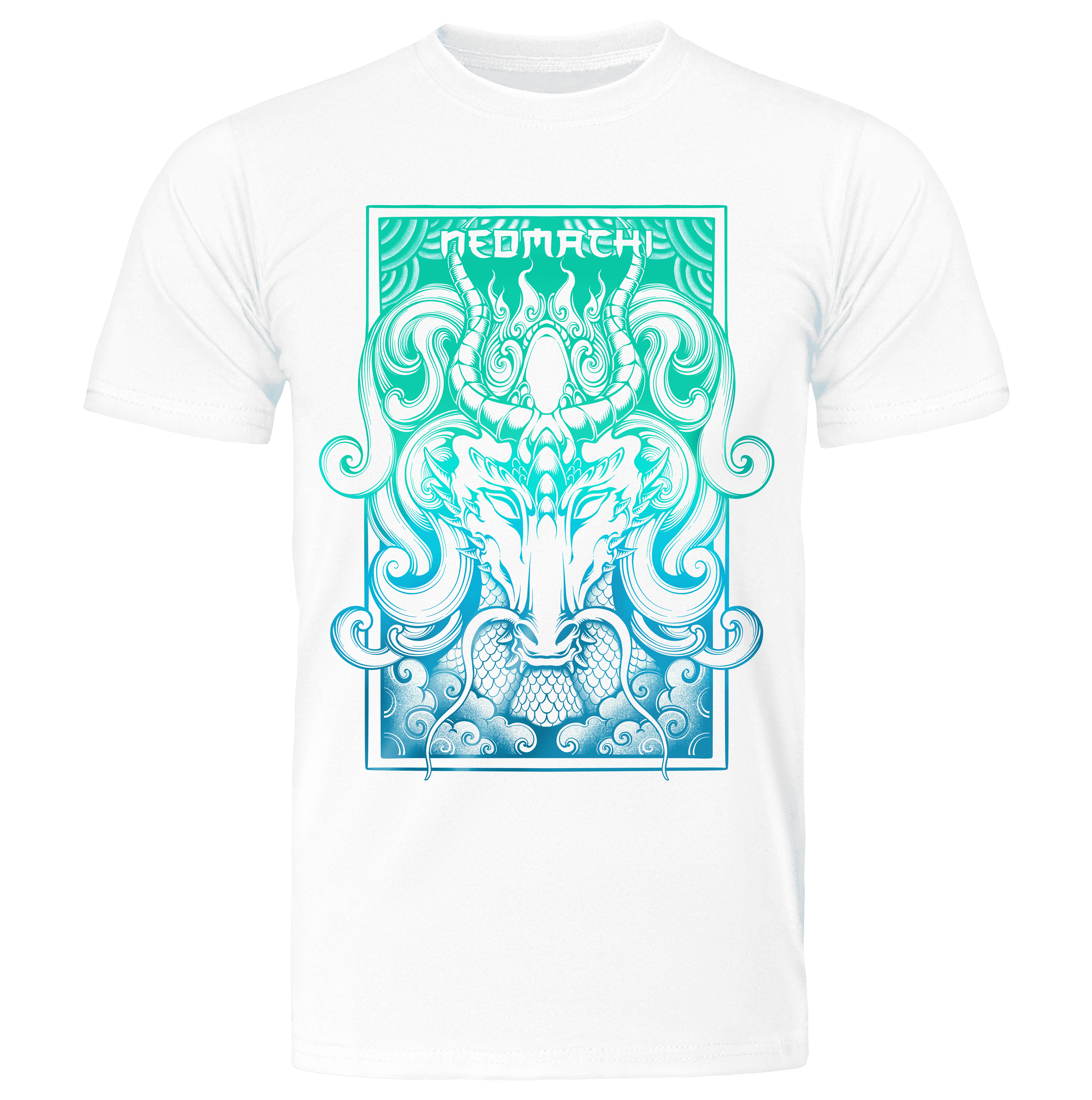 Kirin: T-shirt - White - Front - cyberpunk t-shirt - Neomachi