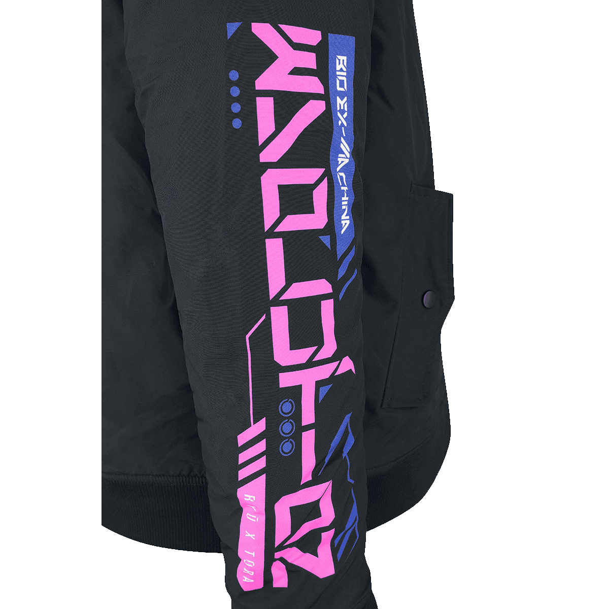Battoru Jacket - Black - sleeve - cyberpunk sweaters - Neomachi