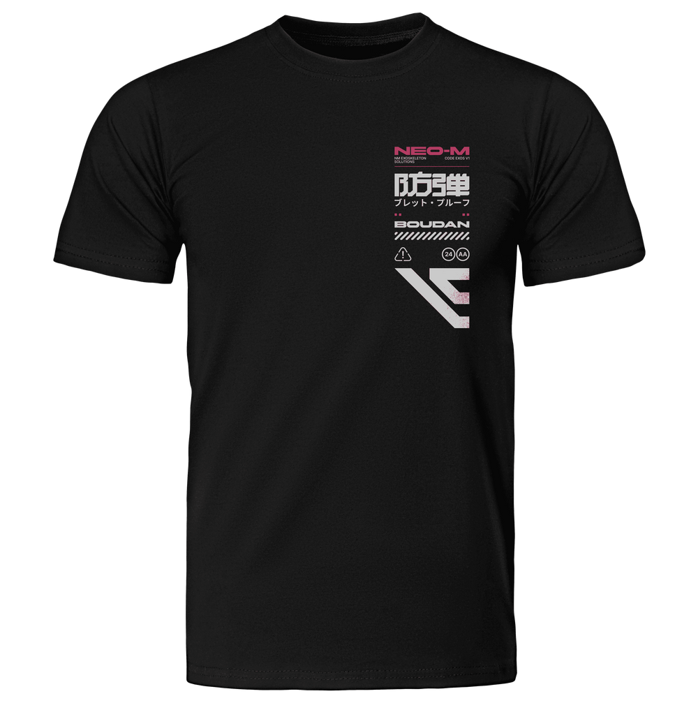 BLLTPRF cyberpunk techwear t-shirt black front