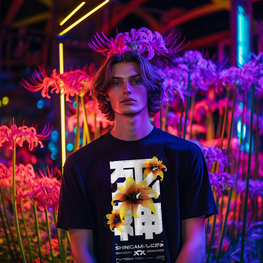 shinigami model black t-shirt front