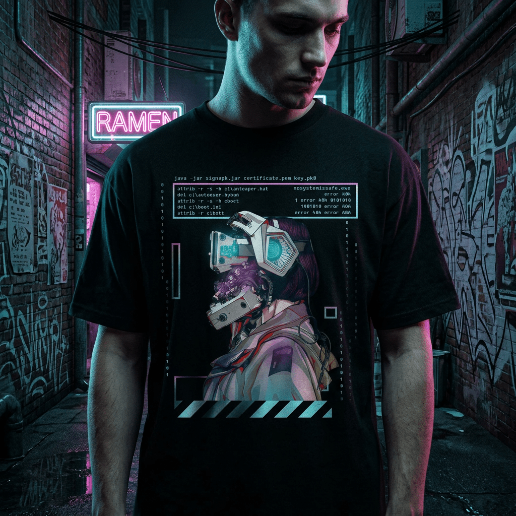 BAIONIKKU: T - SHIRT - NEOMACHI - Cyberpunk - Techwear - Gaming