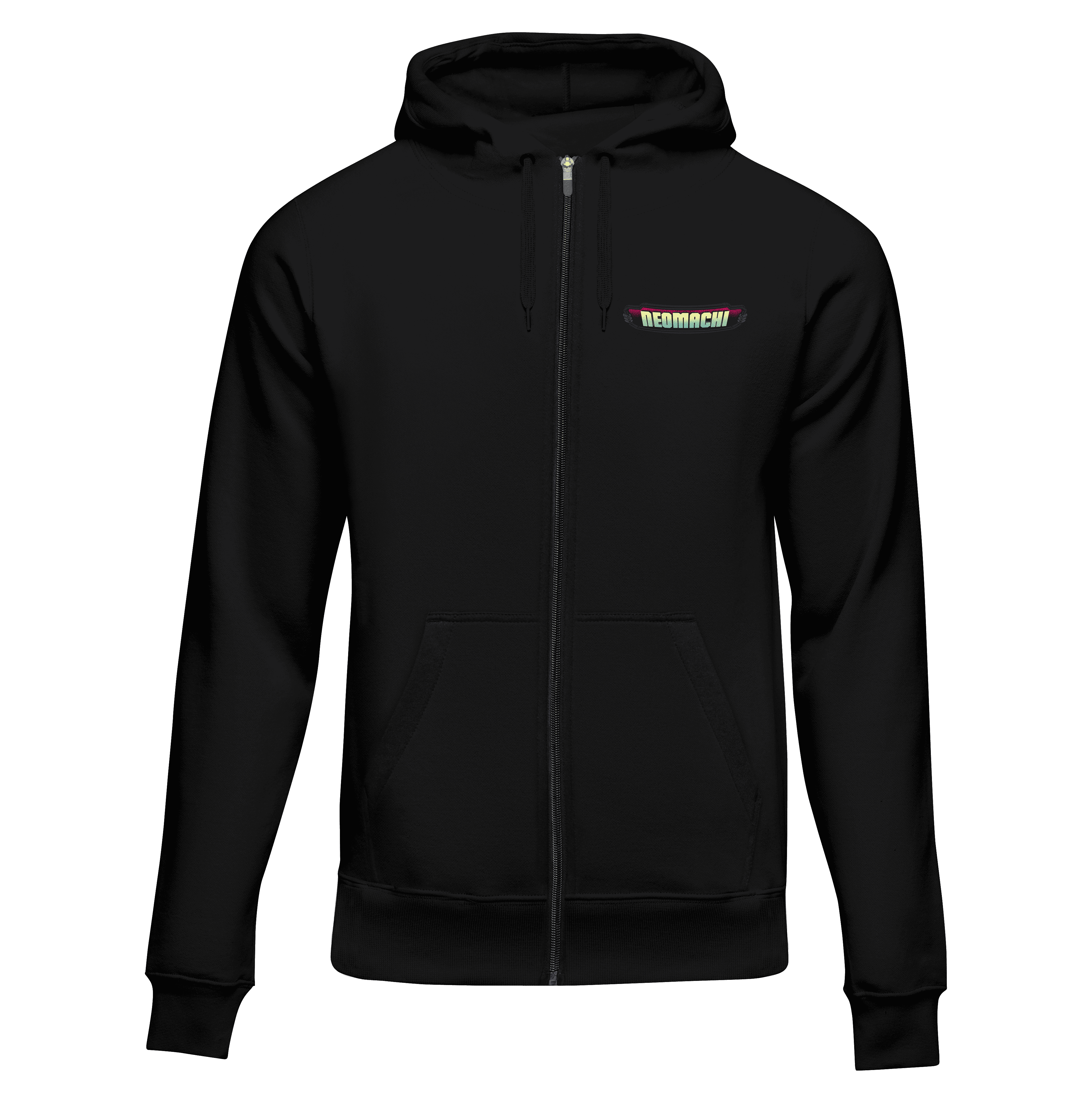 cyberpunk zip hoodie sumo black front