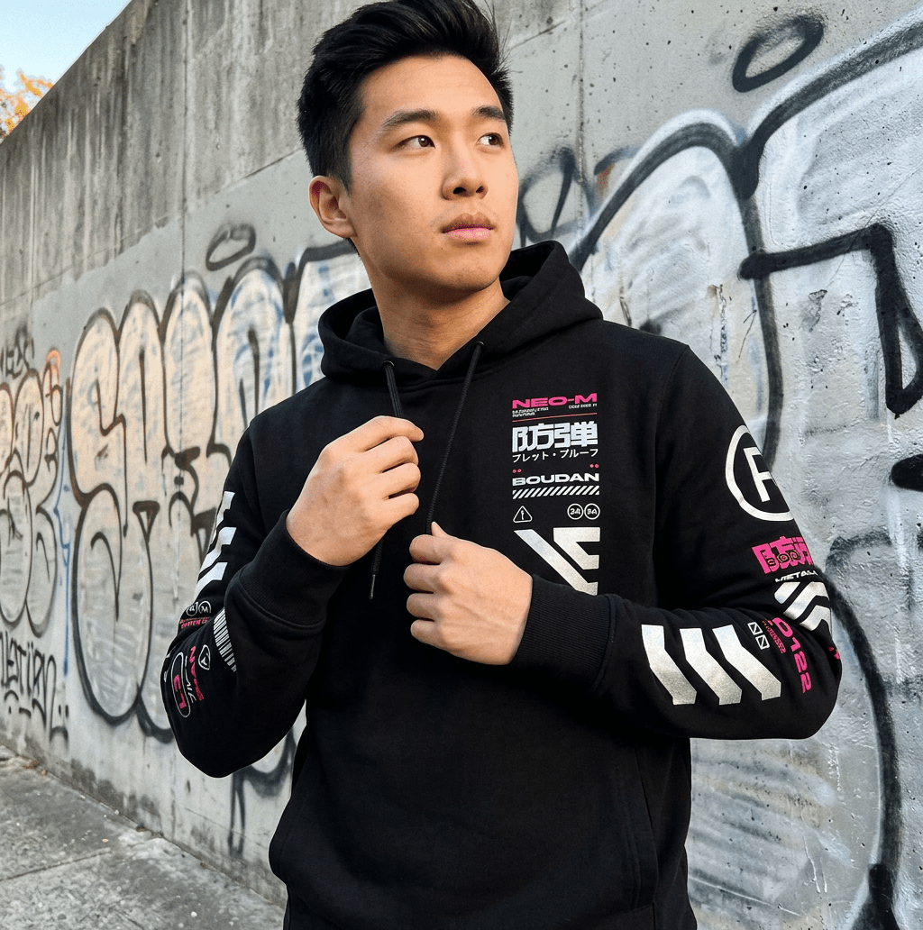 BLLTPRF: HOODIE - NEOMACHI - Cyberpunk - Techwear - Gaming