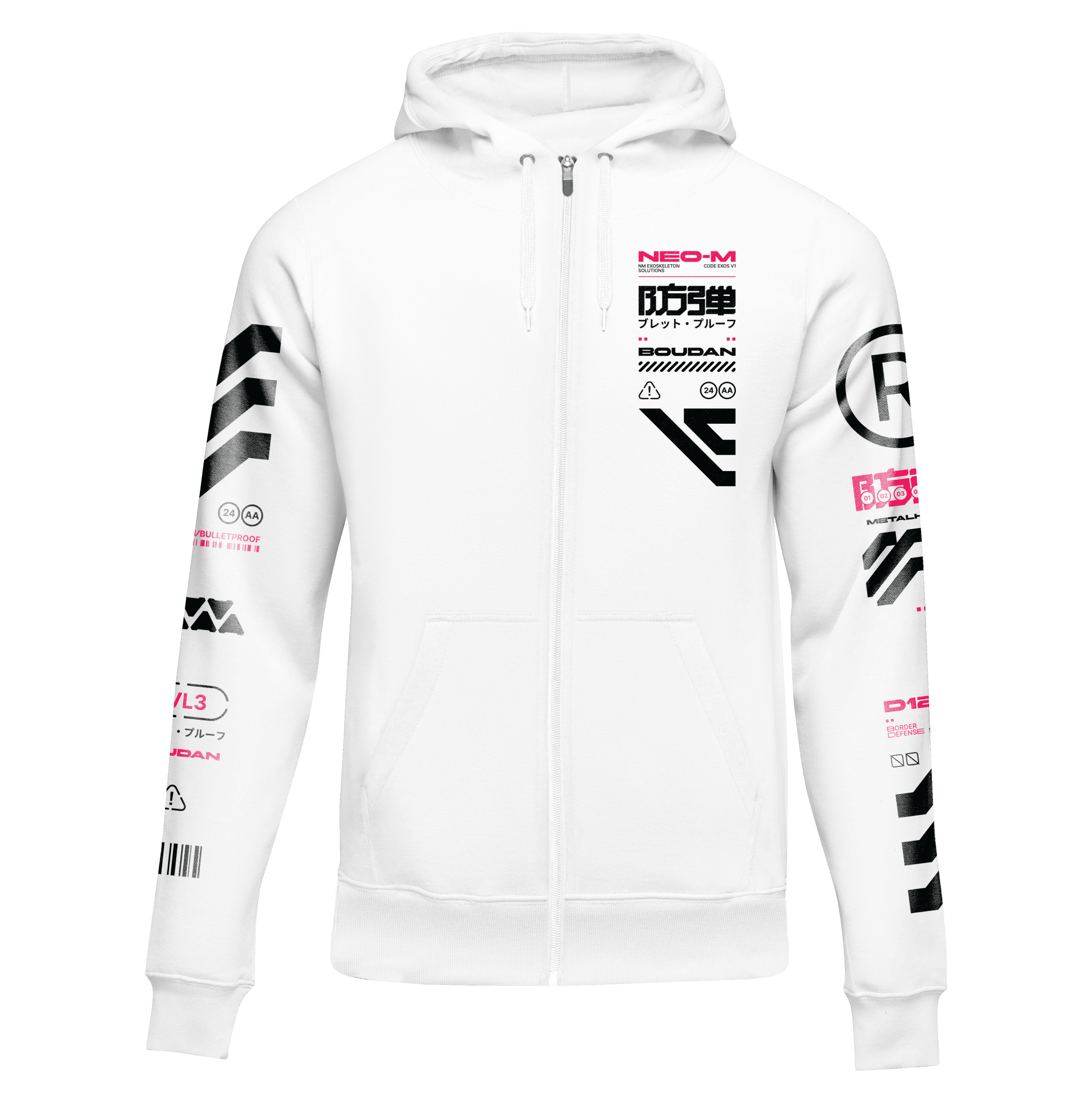 BLLTPRF: ZIP HOODIE - NEOMACHI - Cyberpunk - Techwear - Gaming