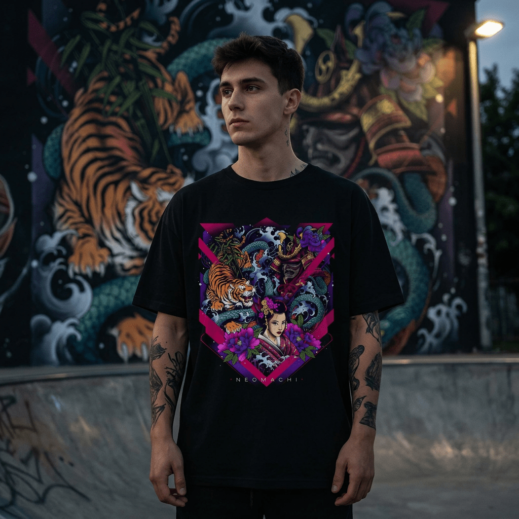 BUNSHIN: T - SHIRT - NEOMACHI - Cyberpunk - Techwear - Gaming