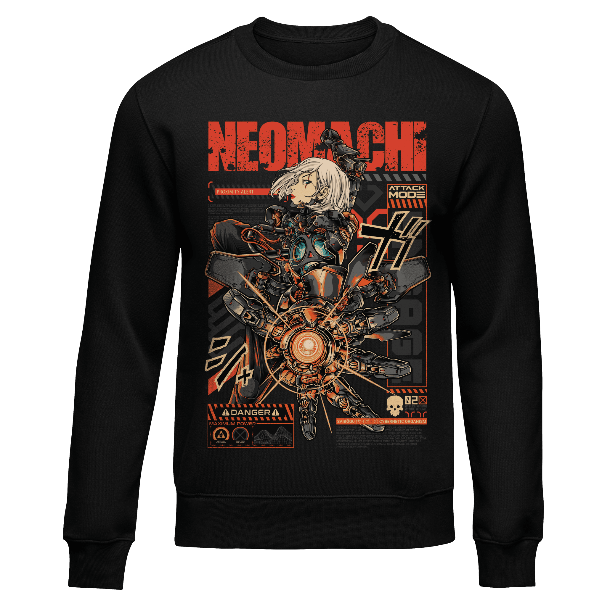 CYBORG: SWEATER - NEOMACHI - Cyberpunk - Techwear - Gaming