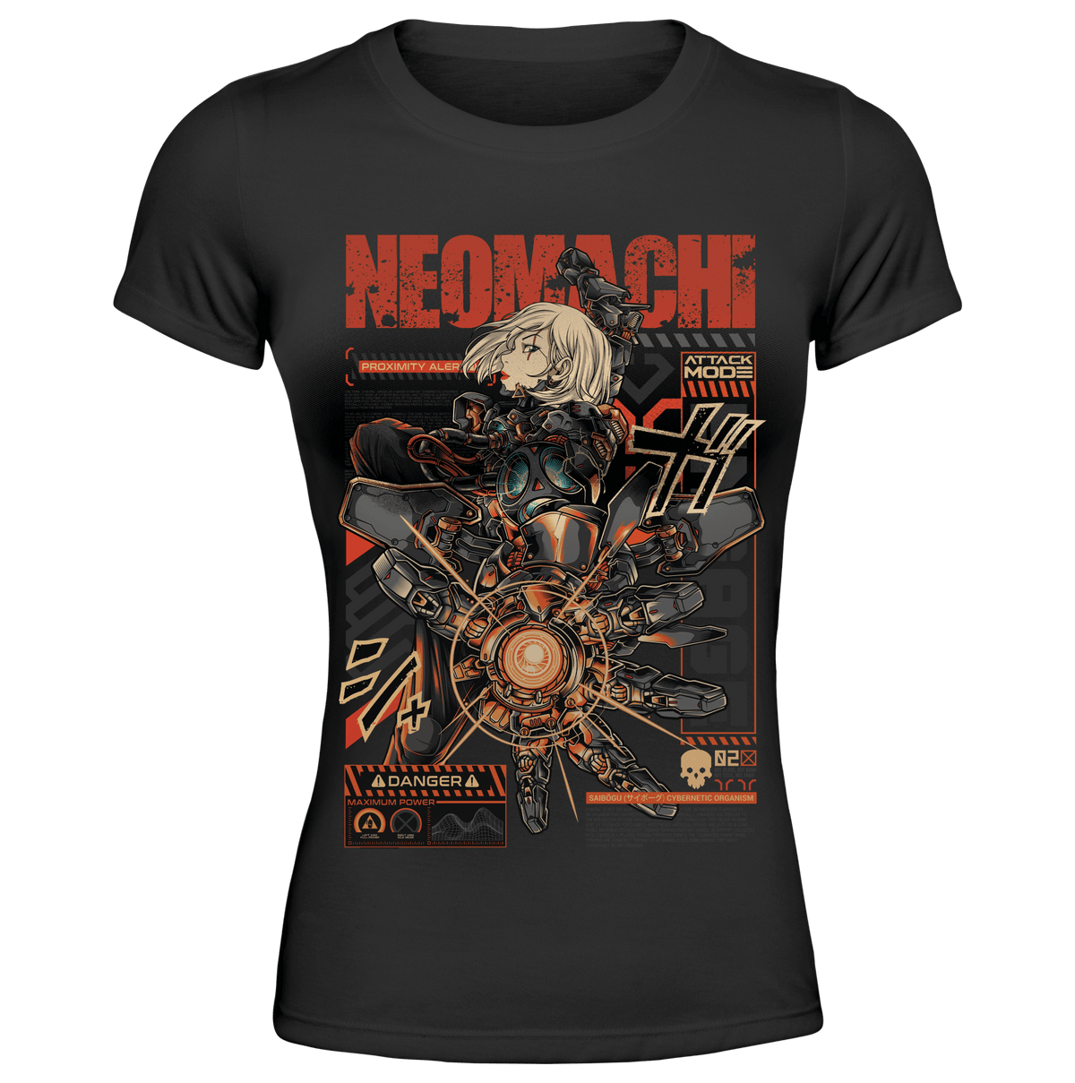 CYBORG: WOMAN'S TEE - NEOMACHI - Cyberpunk - Techwear - Gaming