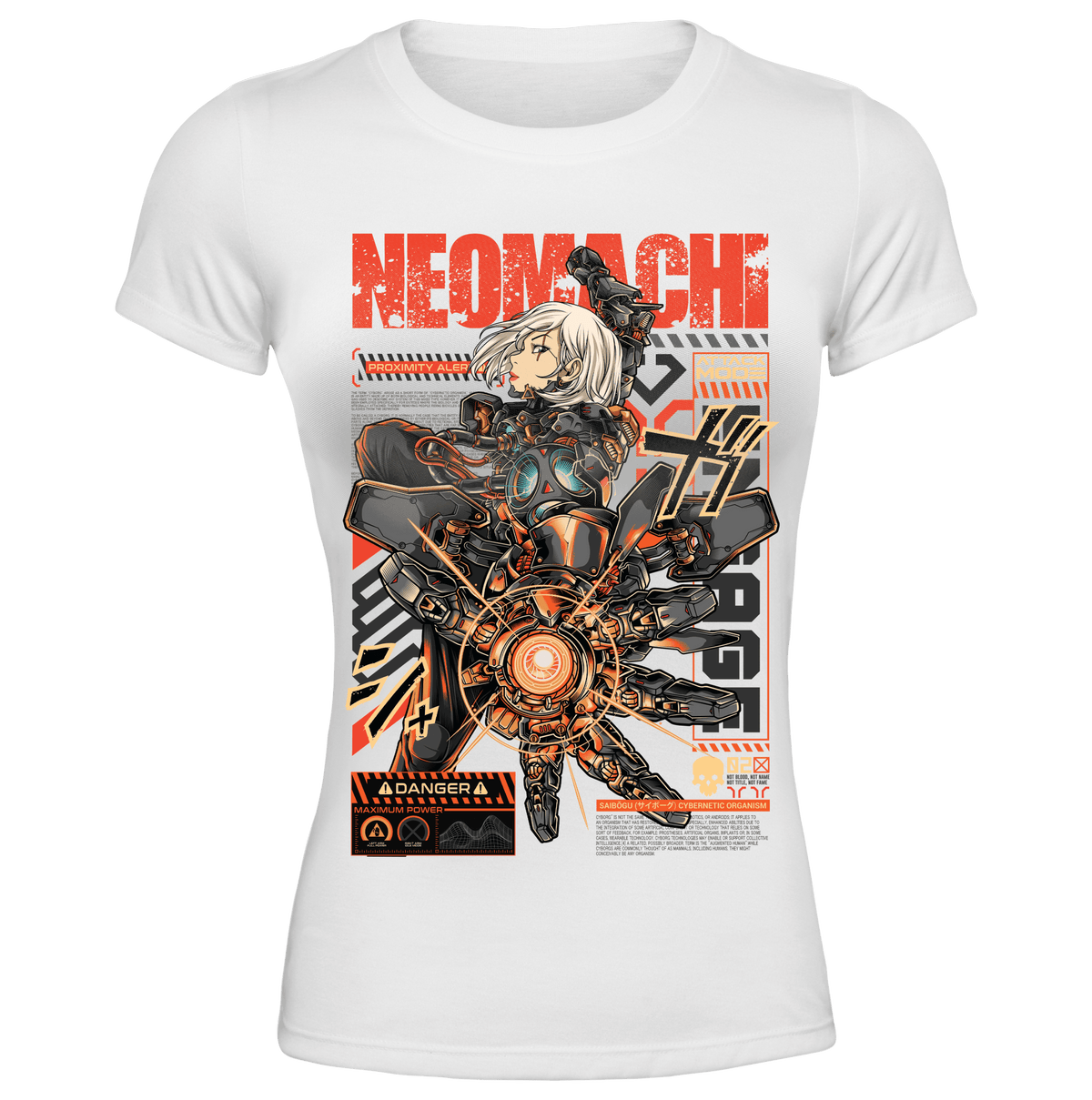 CYBORG: WOMAN'S TEE - NEOMACHI - Cyberpunk - Techwear - Gaming