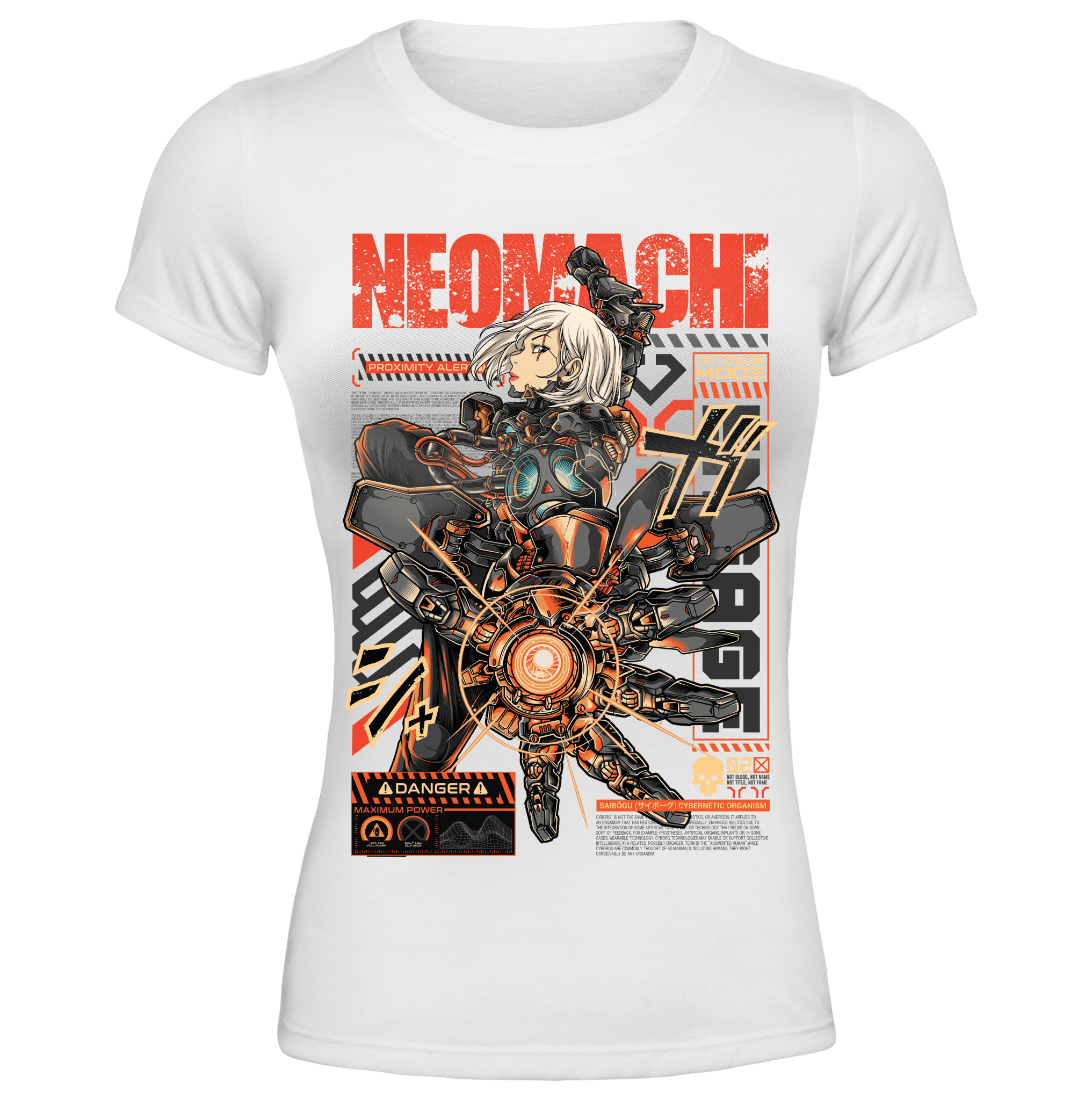 CYBORG: WOMAN'S TEE - NEOMACHI - Cyberpunk - Techwear - Gaming