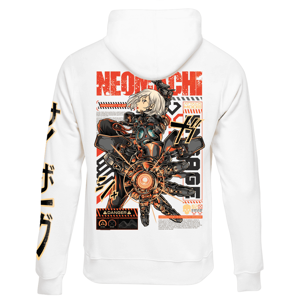 CYBORG: ZIP HOODIE - NEOMACHI - Cyberpunk - Techwear - Gaming