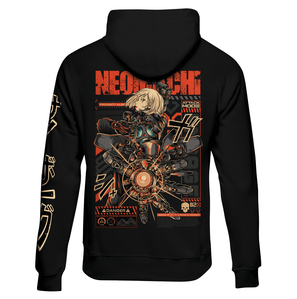 CYBORG: ZIP HOODIE - NEOMACHI - Cyberpunk - Techwear - Gaming