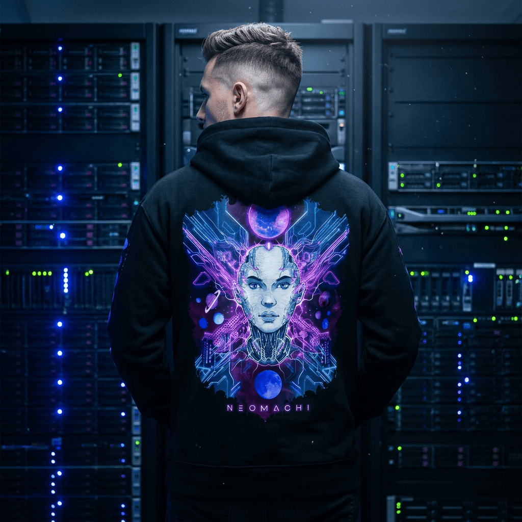 DARKNETRA: HOODIE - NEOMACHI - Cyberpunk - Techwear - Gaming