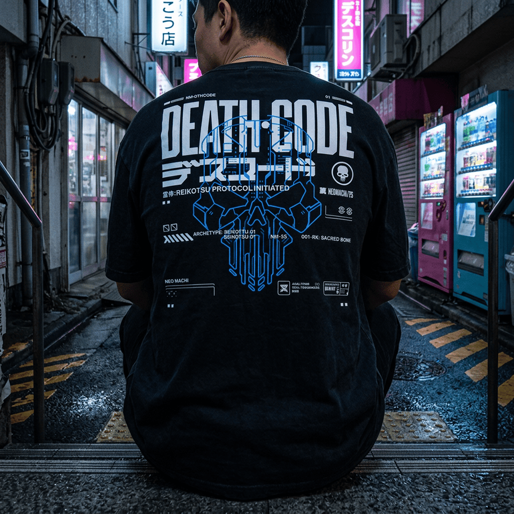 DESUKODO: T - SHIRT - NEOMACHI - Cyberpunk - Techwear - Gaming