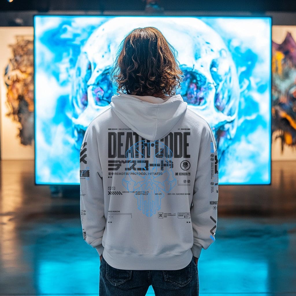 DESUKODO: ZIP HOODIE - NEOMACHI - Cyberpunk - Techwear - Gaming
