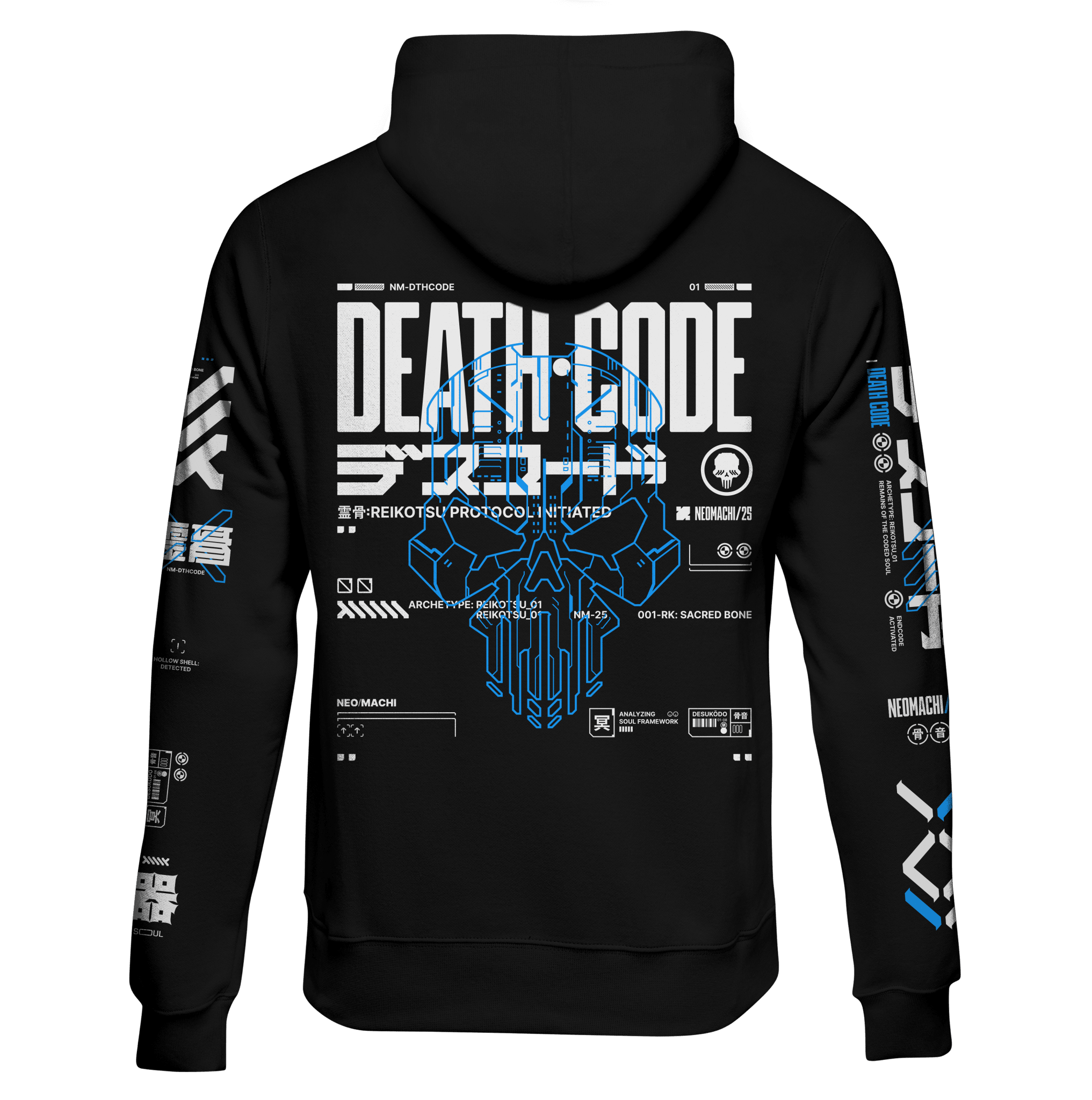 DESUKODO: ZIP HOODIE - NEOMACHI - Cyberpunk - Techwear - Gaming