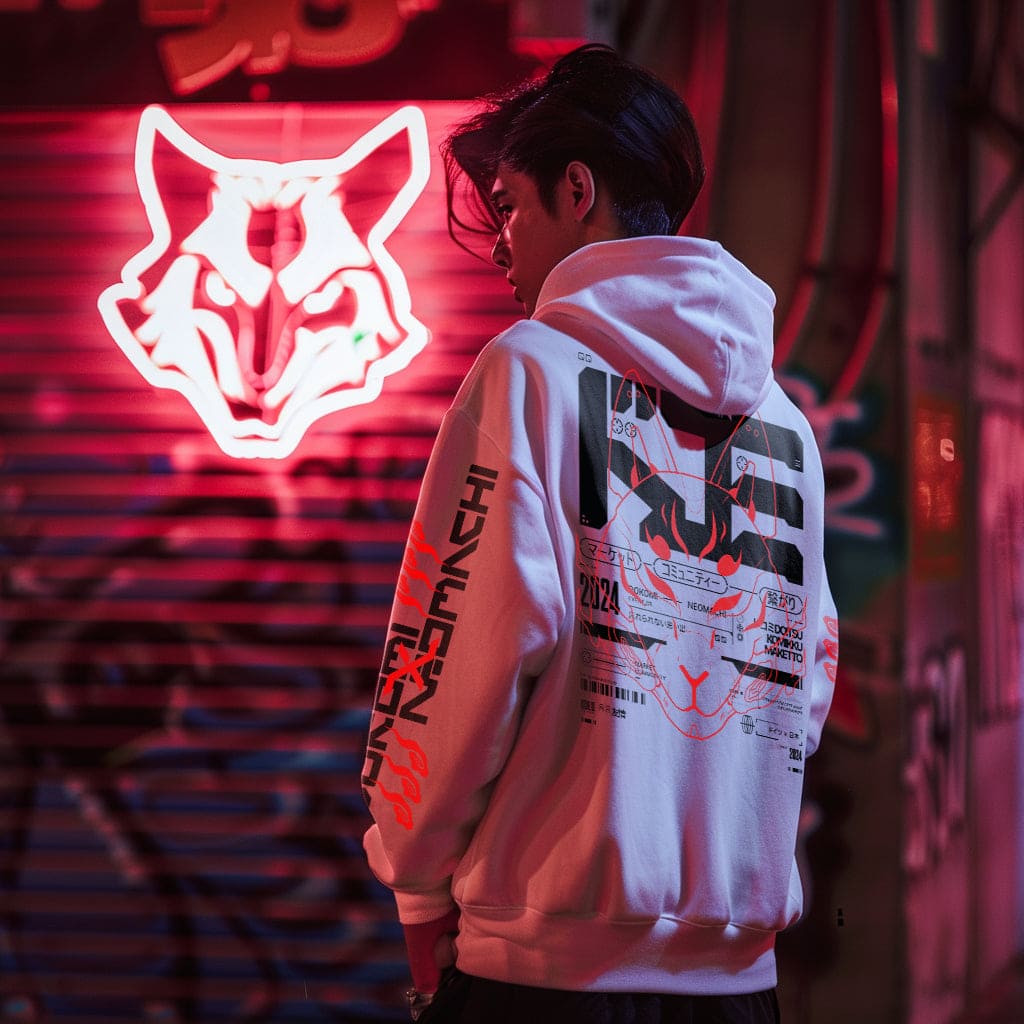 DKMIxNM: HOODIE - NEOMACHI - Cyberpunk - Techwear - Gaming