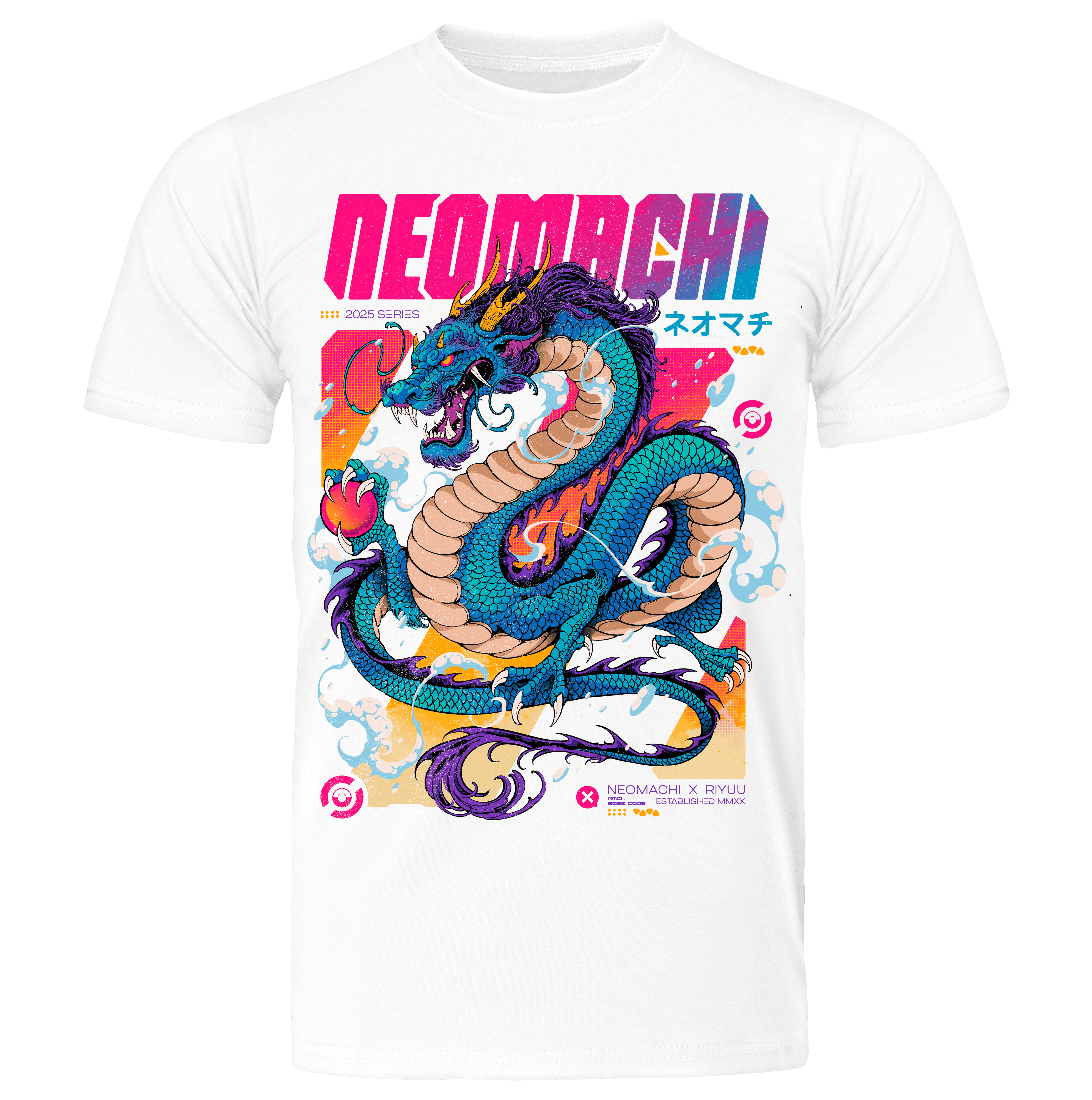 RYUU T-Shirt Cyberpunk White