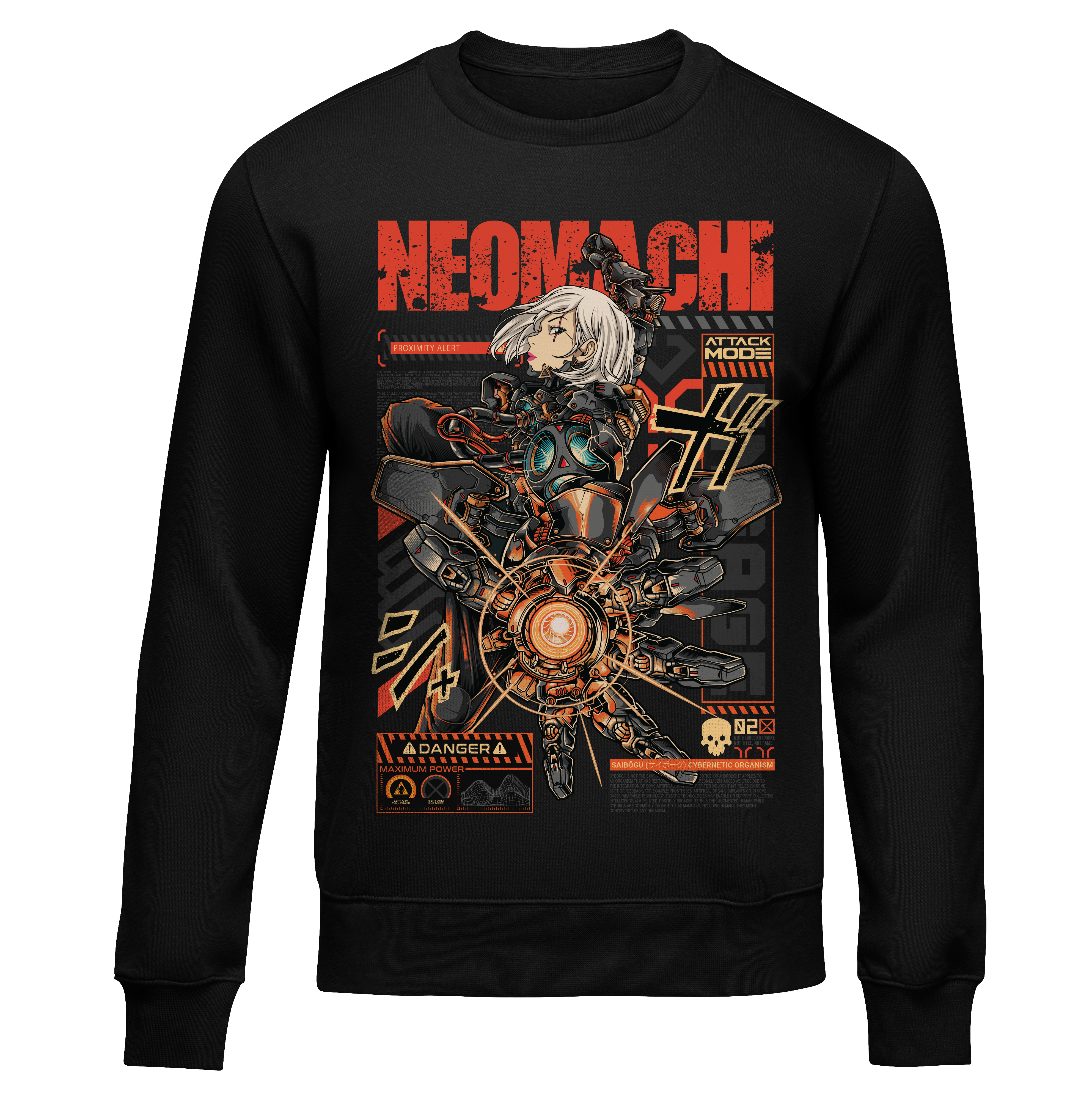 CYBORG SWEATER Cyberpunk Black