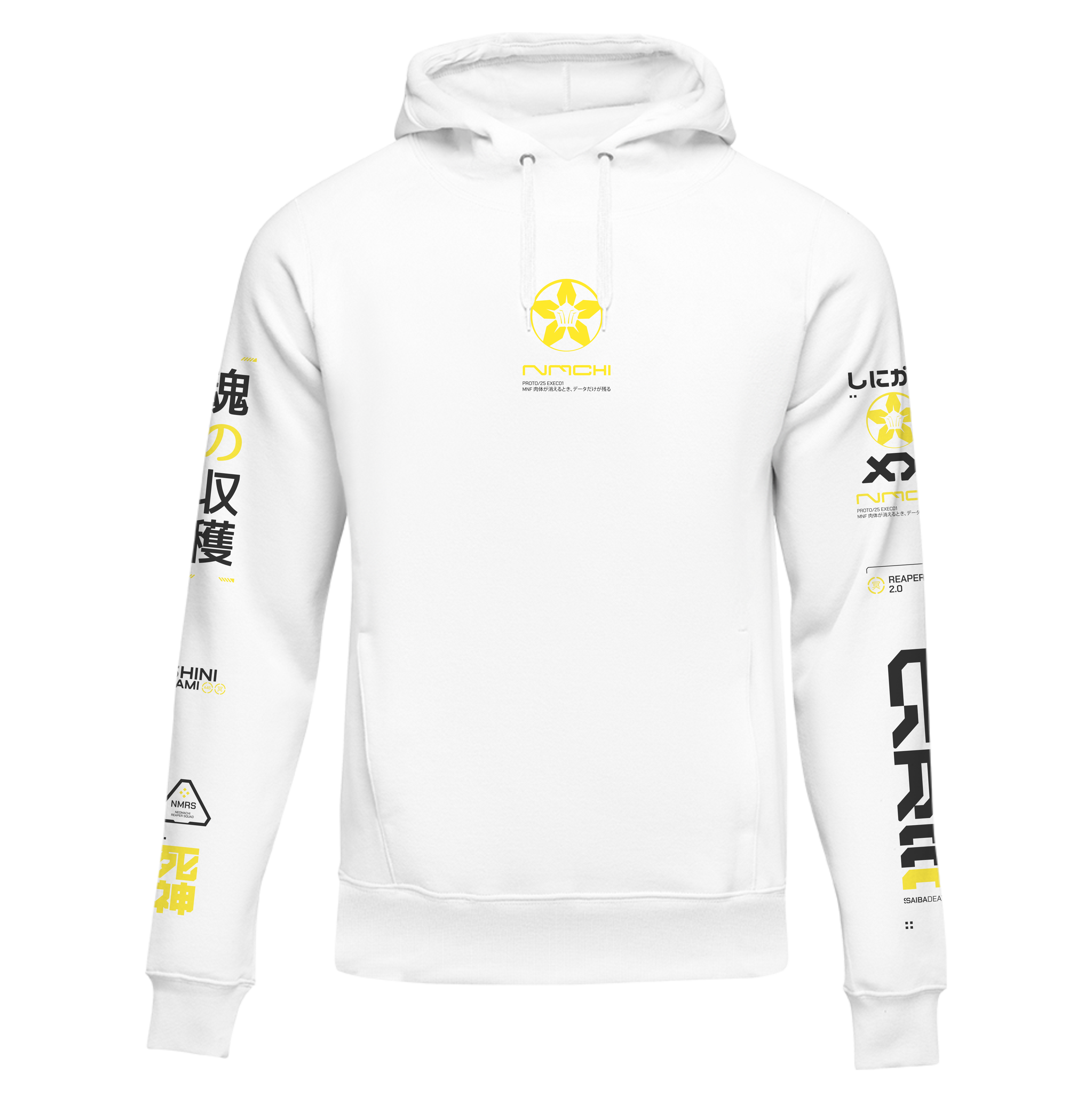 SHINIGAMI  HOODIE Cyberpunk White