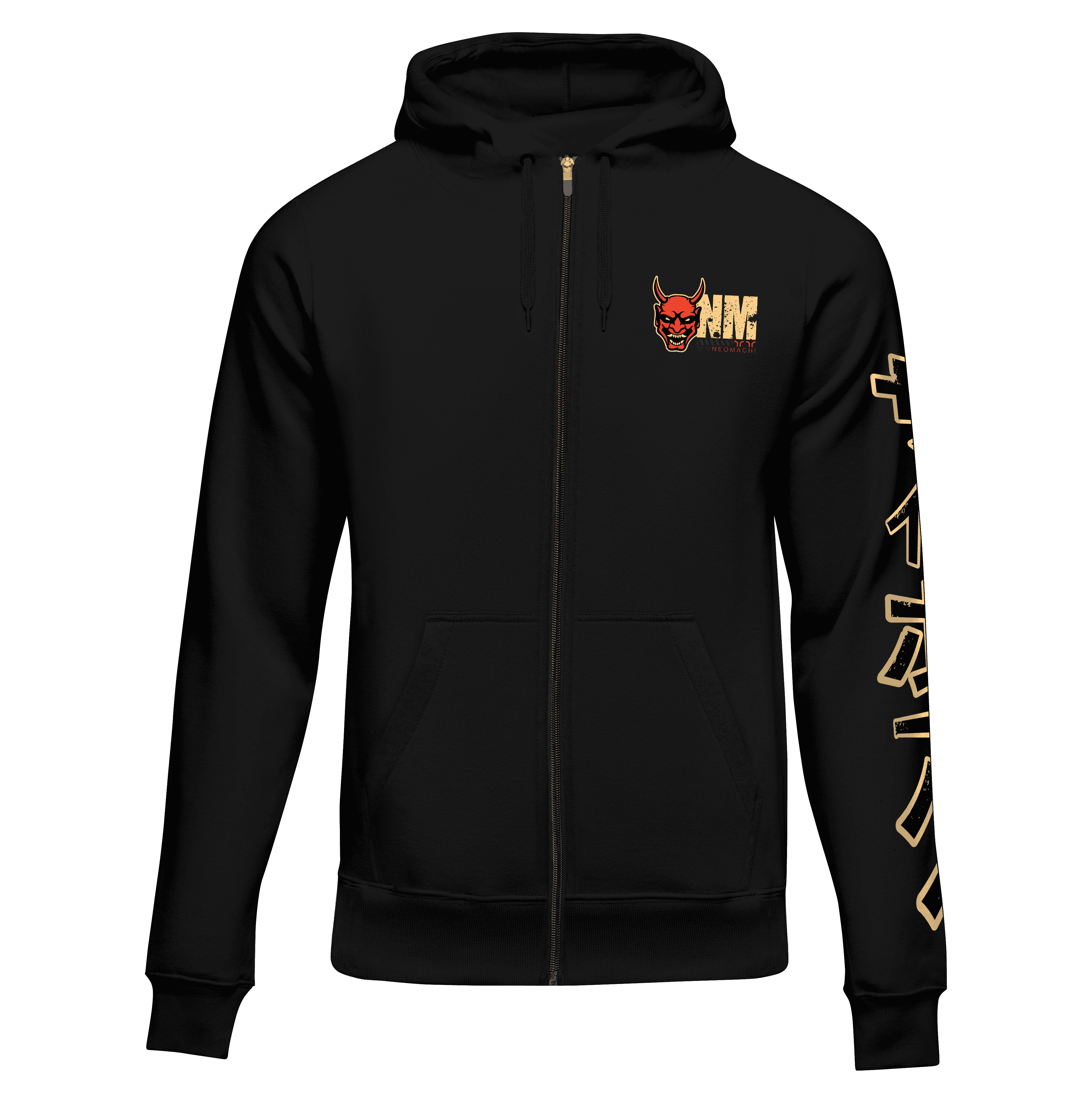 CYBORG ZIP HOODIE Cyberpunk Black