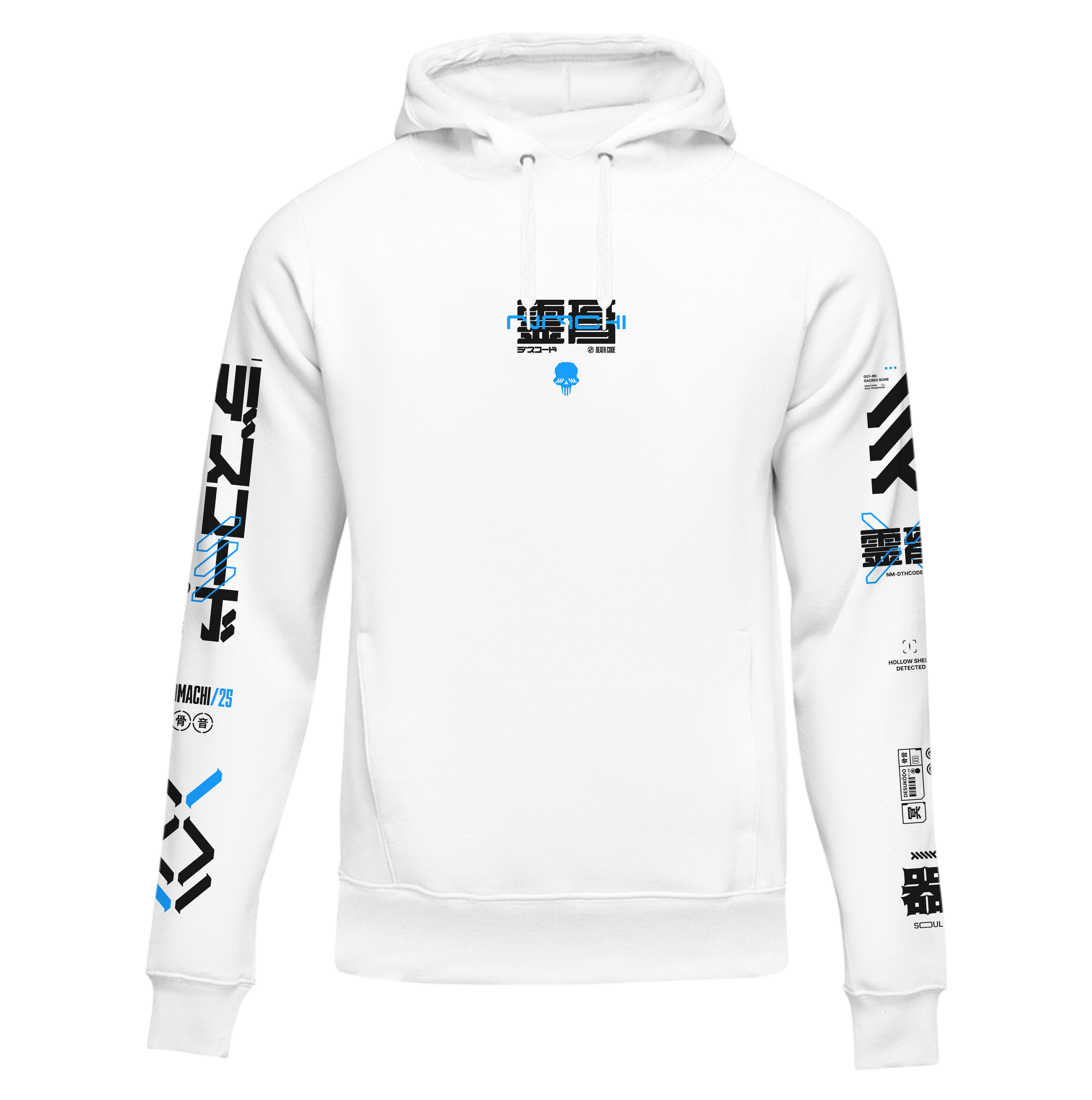 DESUKODO HOODIE Cyberpunk White