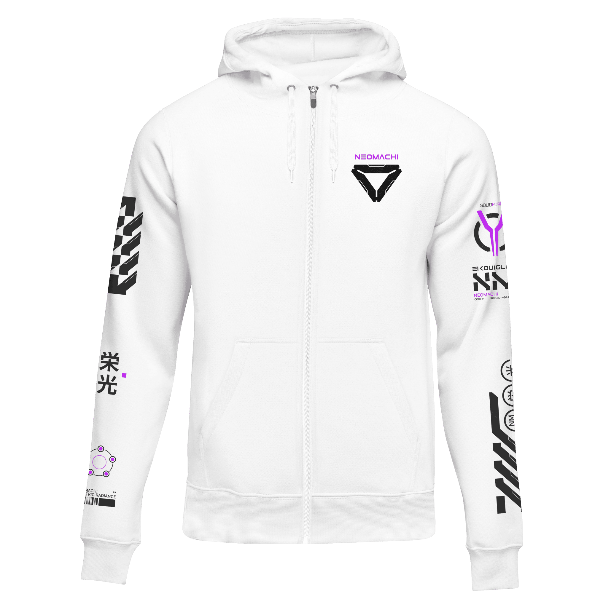 EIKOU: ZIP HOODIE - NEOMACHI - Cyberpunk - Techwear - Gaming