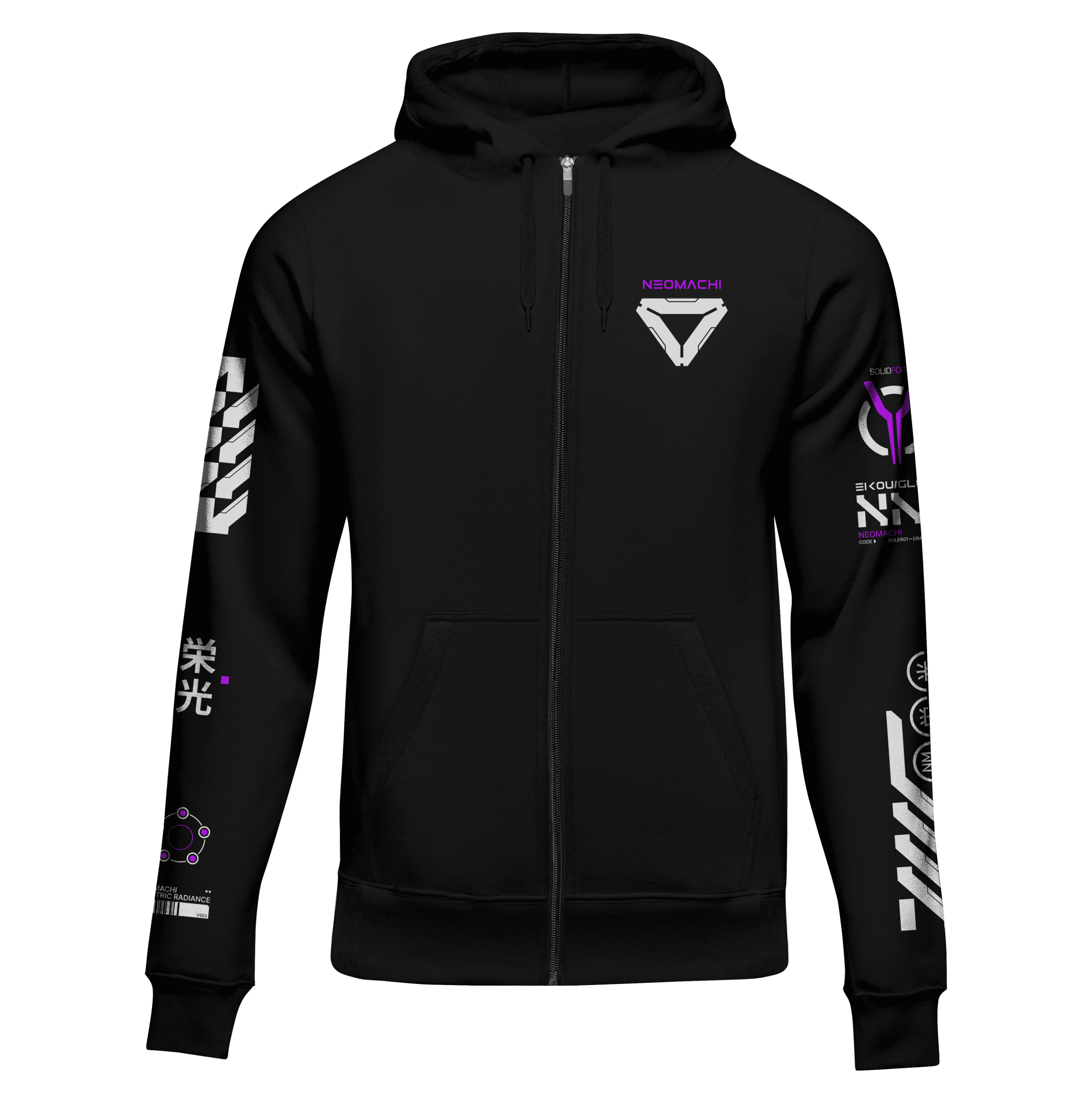 EIKOU: ZIP HOODIE - NEOMACHI - Cyberpunk - Techwear - Gaming