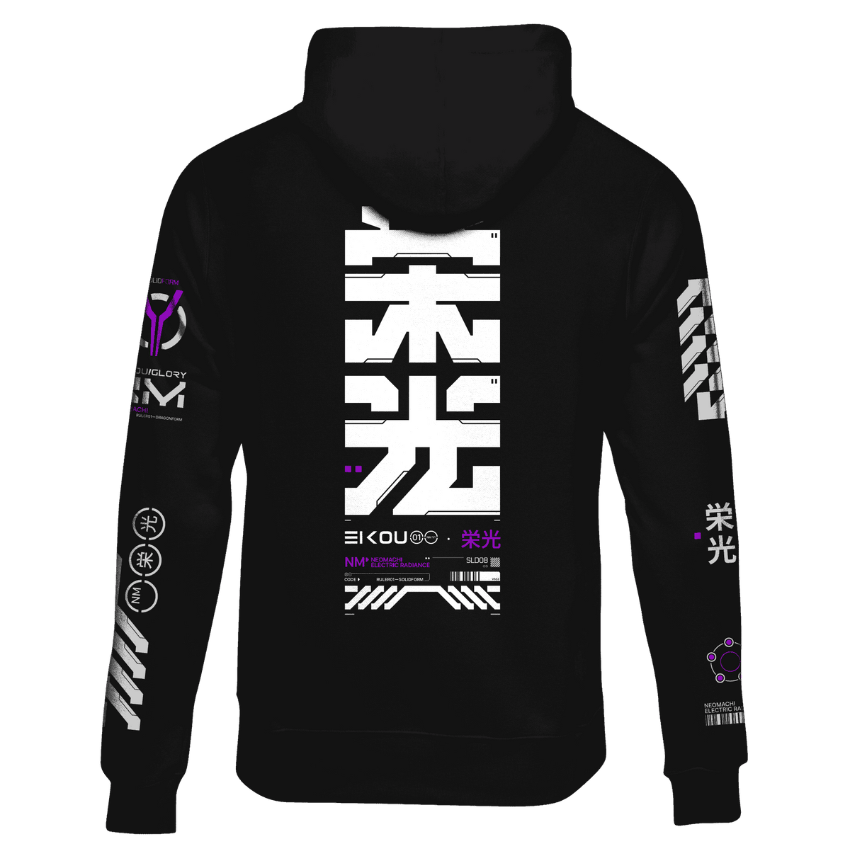 EIKOU: ZIP HOODIE - NEOMACHI - Cyberpunk - Techwear - Gaming