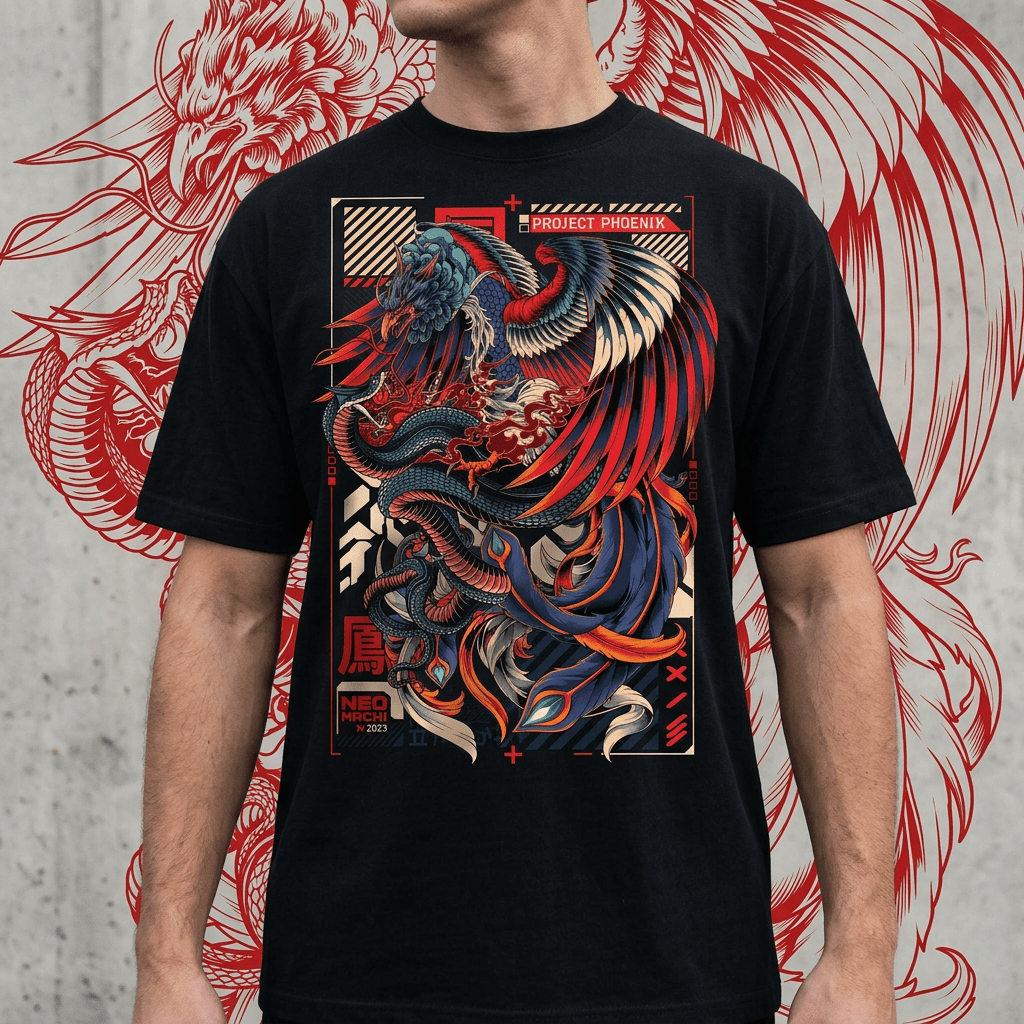 FUSHICHO: T - SHIRT - NEOMACHI - Cyberpunk - Techwear - Gaming