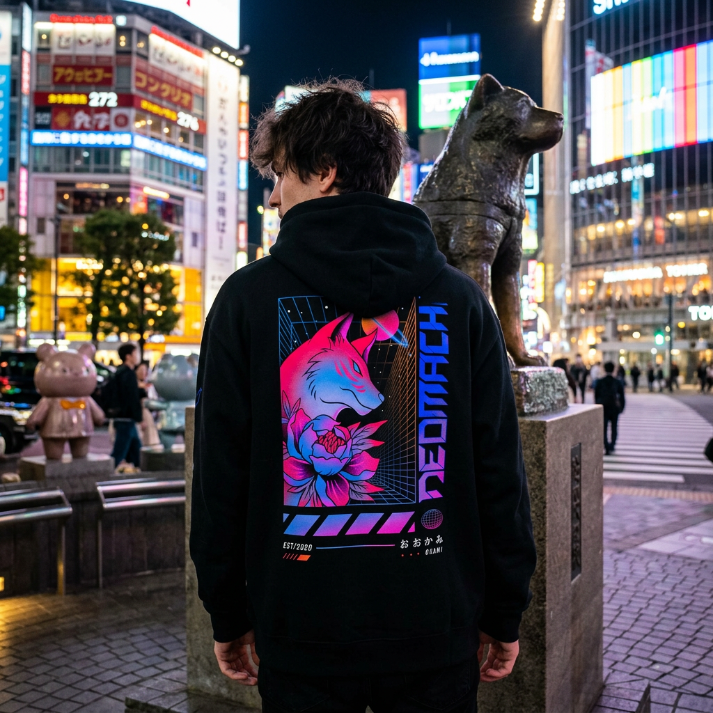 HACHIKO: HOODIE - NEOMACHI - Cyberpunk - Techwear - Gaming