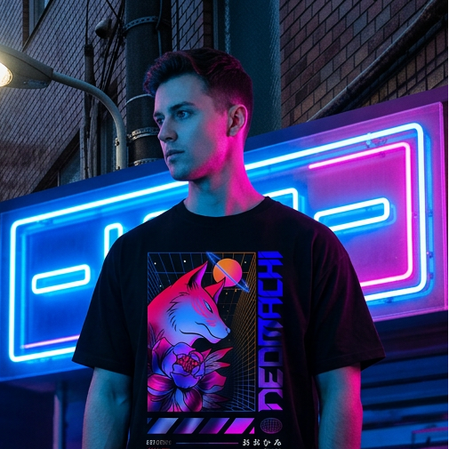 HACHIKO: T - SHIRT - NEOMACHI - Cyberpunk - Techwear - Gaming