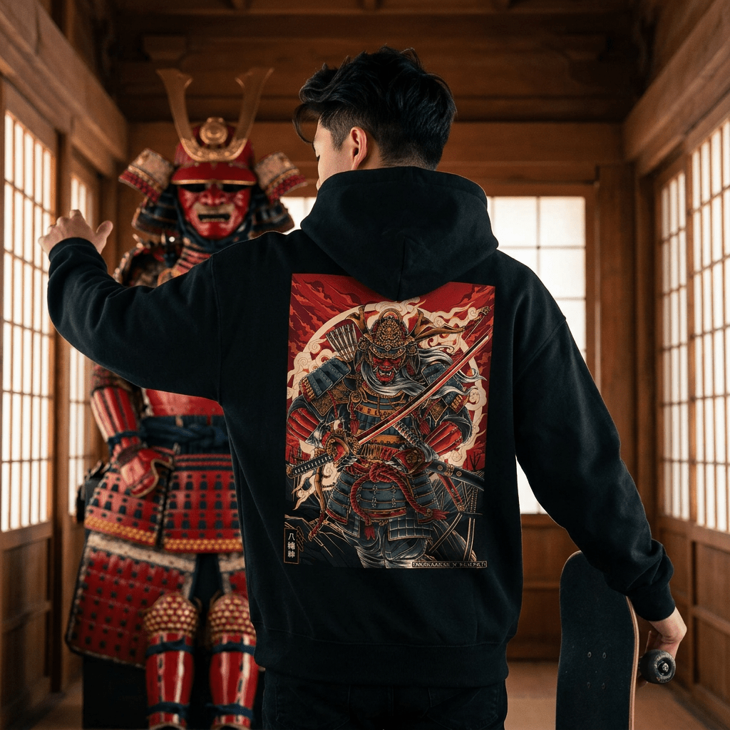 HACHIMAN: HOODIE - NEOMACHI - Cyberpunk - Techwear - Gaming