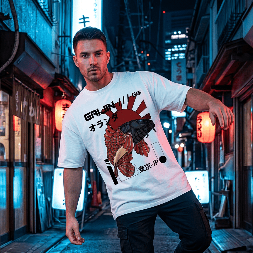 HIROTO: T - SHIRT - NEOMACHI - Cyberpunk - Techwear - Gaming