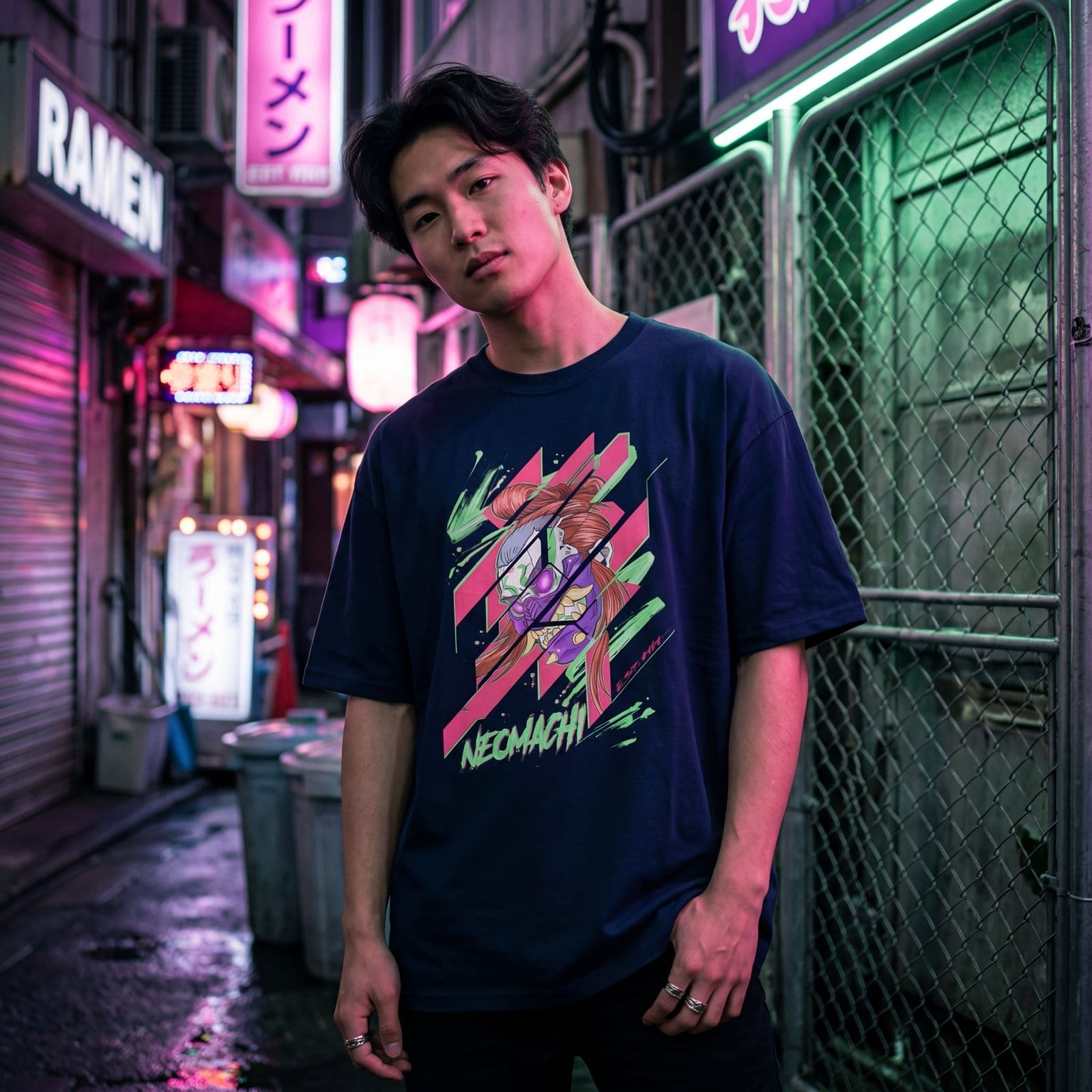 KABUKI: T - SHIRT - NEOMACHI - Cyberpunk - Techwear - Gaming