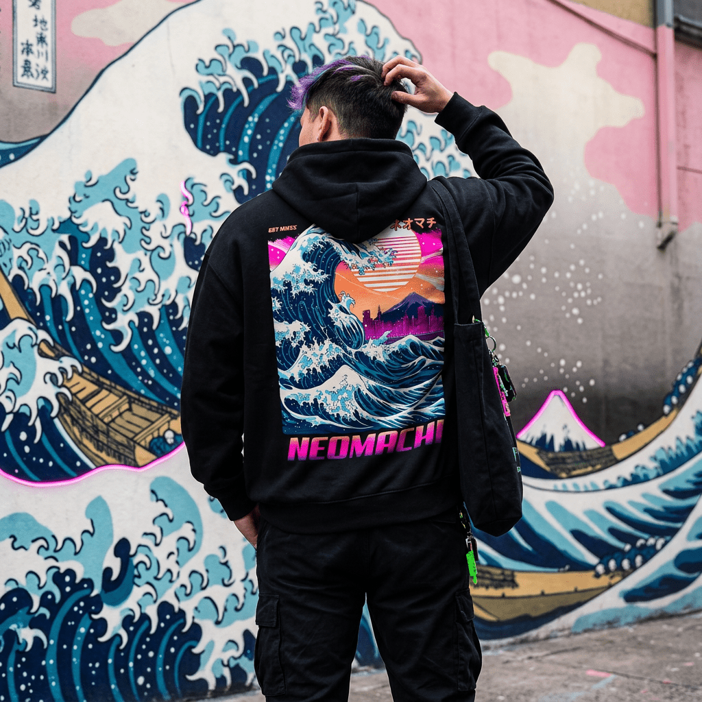 KANAGAWA: HOODIE - NEOMACHI - Cyberpunk - Techwear - Gaming