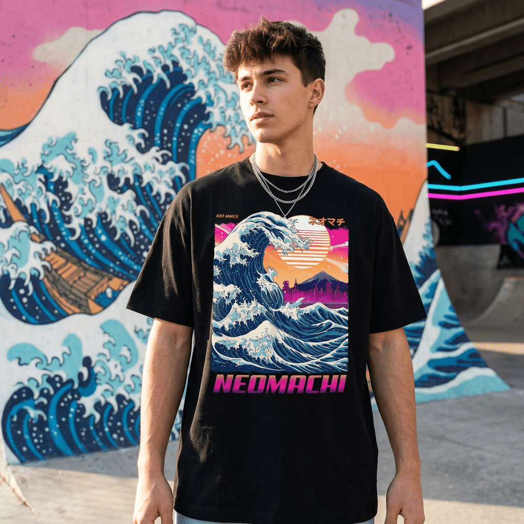 KANAGAWA: T - SHIRT - NEOMACHI - Cyberpunk - Techwear - Gaming