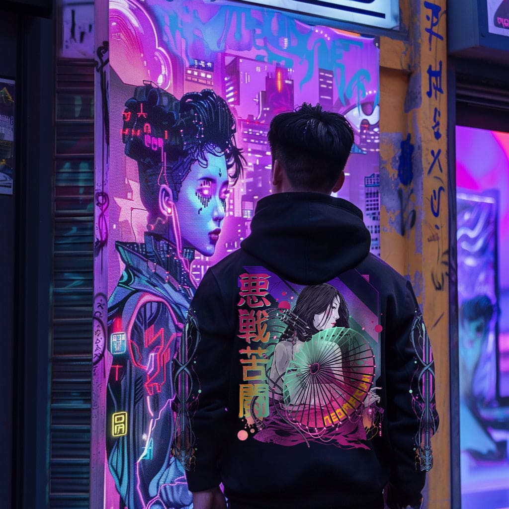 KASA: HOODIE - NEOMACHI - Cyberpunk - Techwear - Gaming