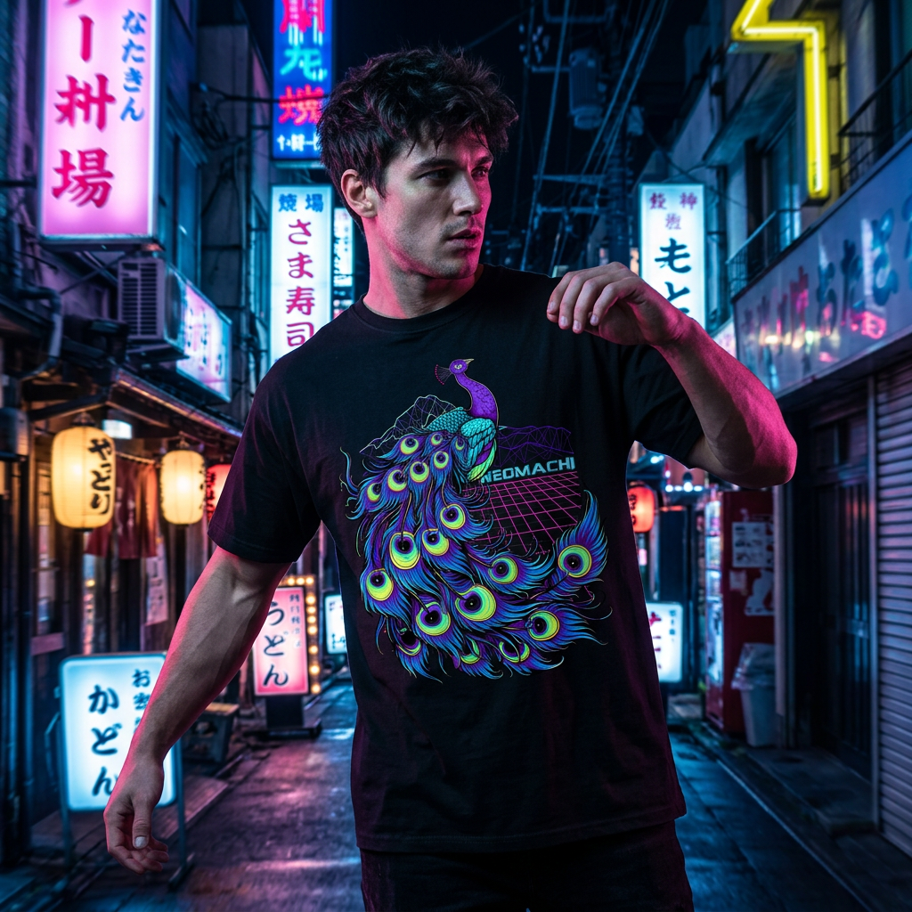 KUZAKU: T - SHIRT - NEOMACHI - Cyberpunk - Techwear - Gaming
